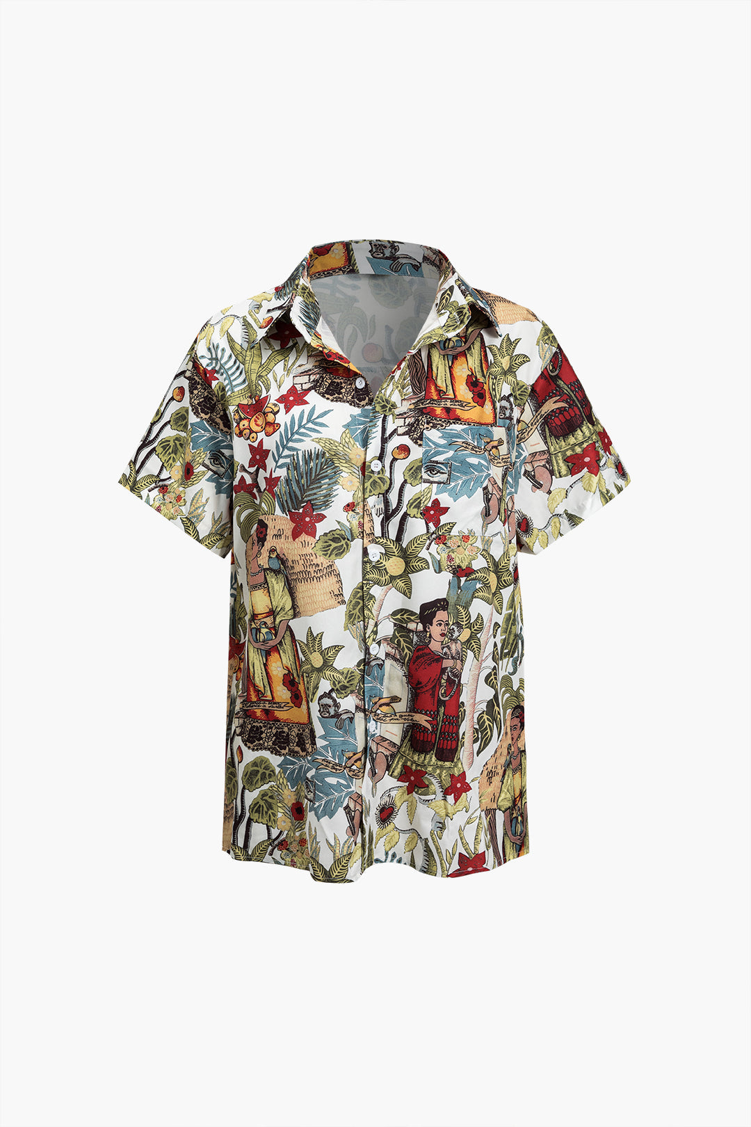 Boho Print Short-Sleeve Shirt