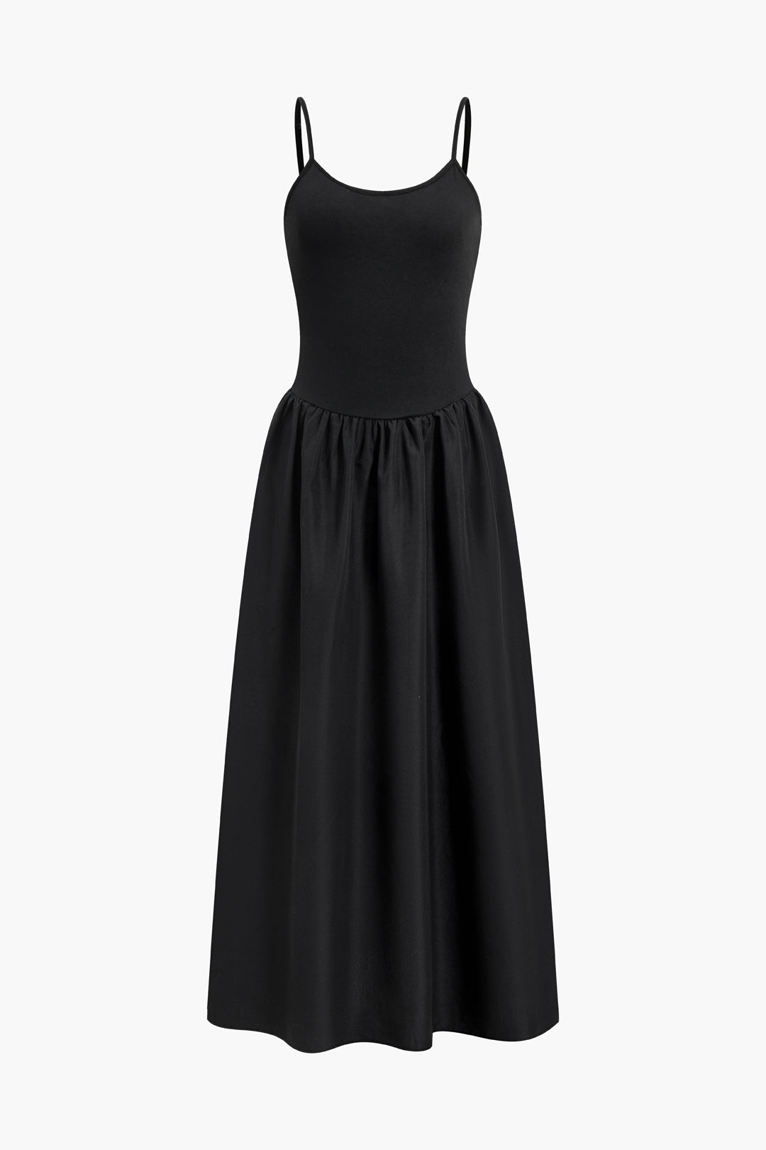 Solid Slip Midi Dress