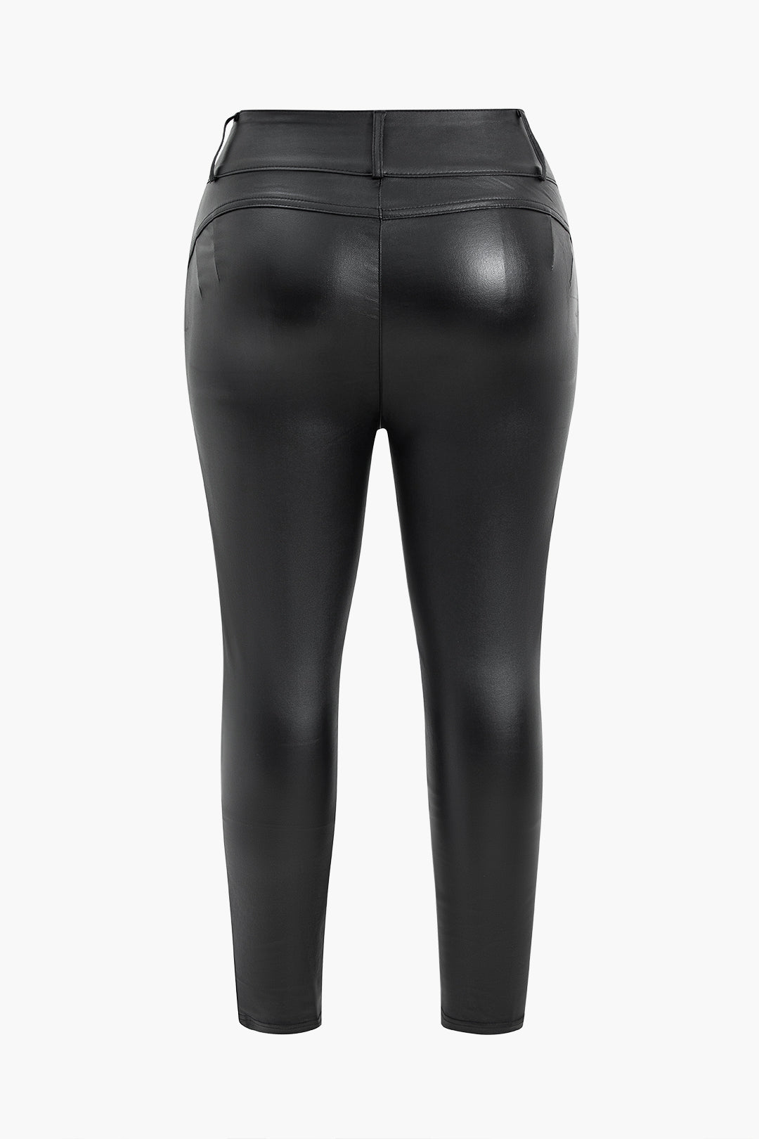 Plus Size Faux Leather Trousers