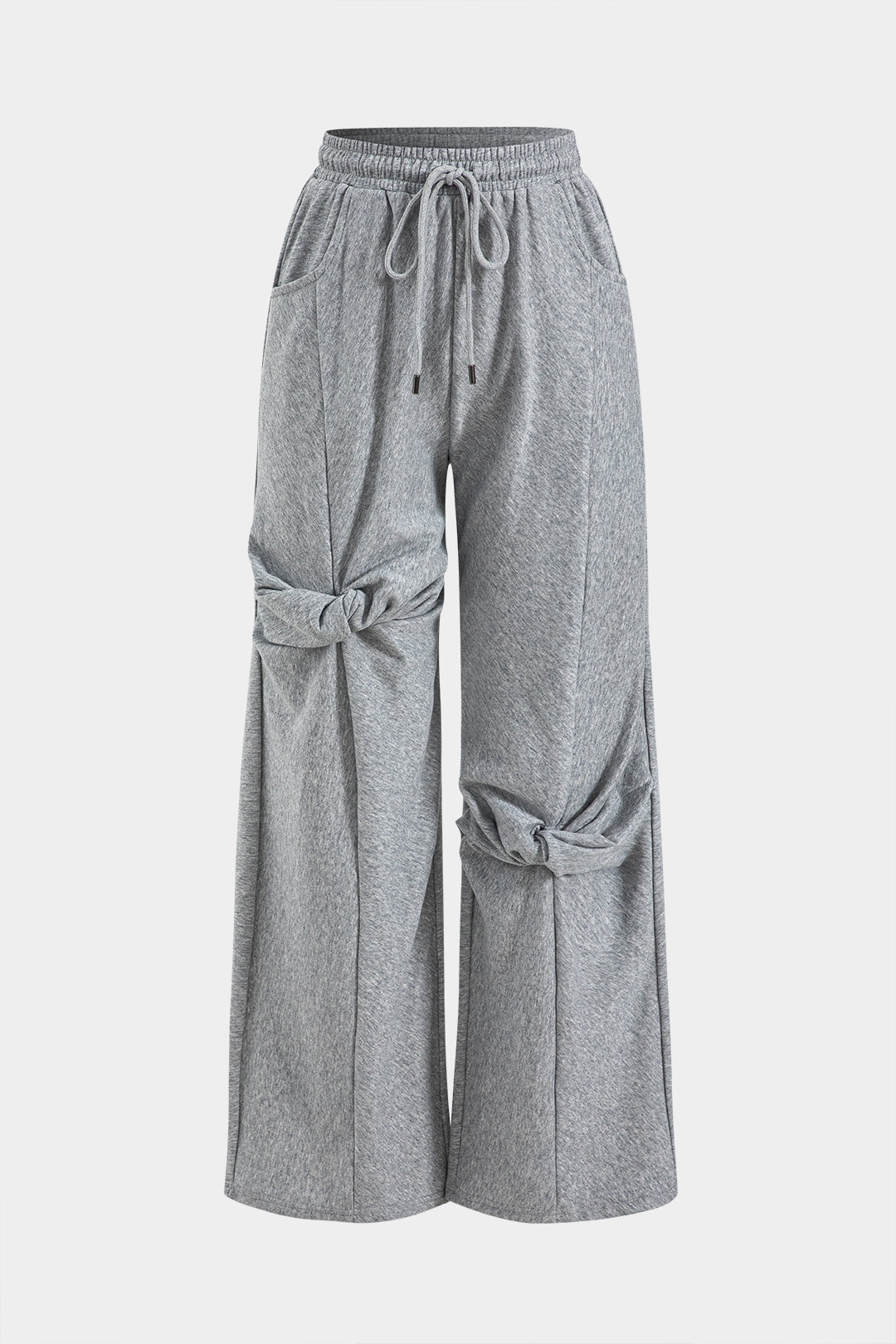 Twist Knot Drawstring Pocket Trousers