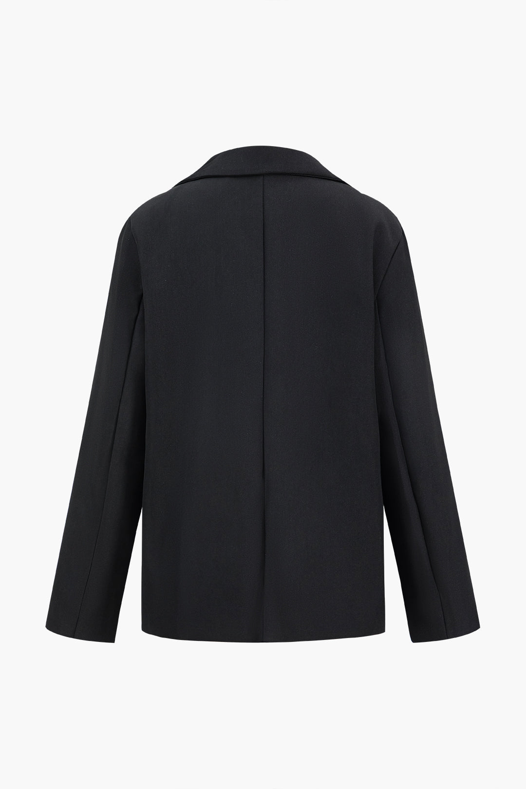 Solid Notched Lapel Blazer