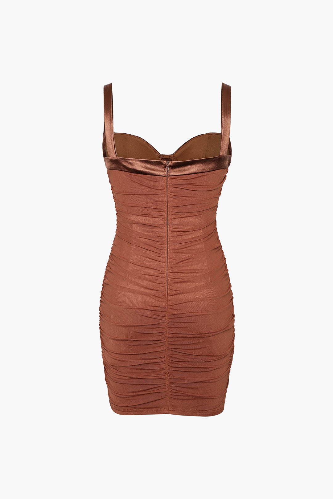 Mesh Draped Bodycon Mini Dress