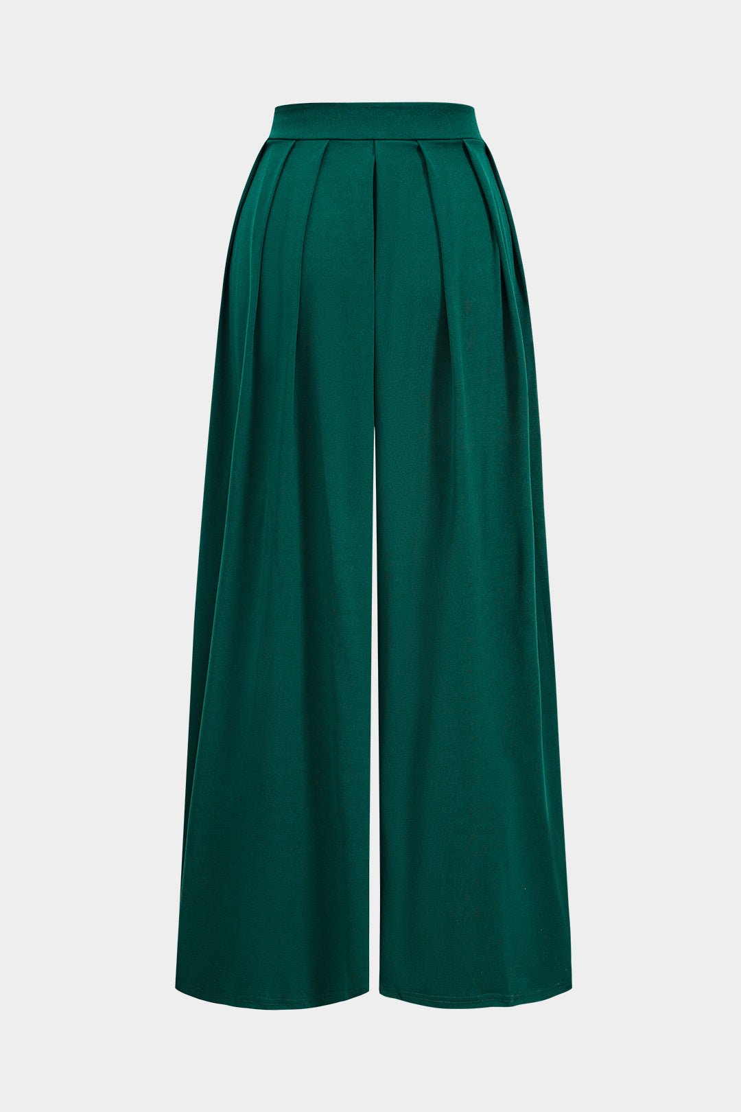 Pleated High Waist Wide Leg Trousers