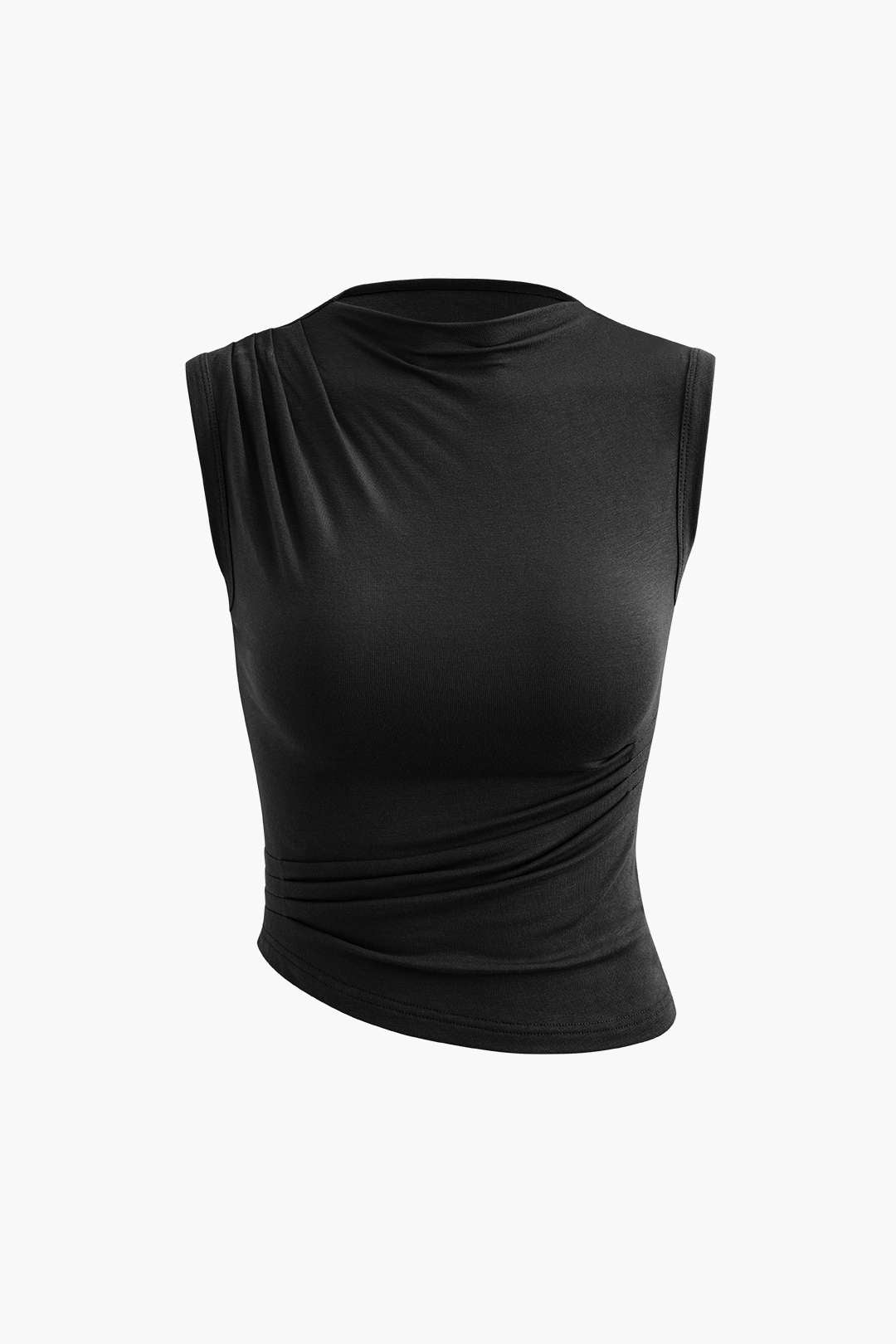 Asymmetric Ruched Tank Top