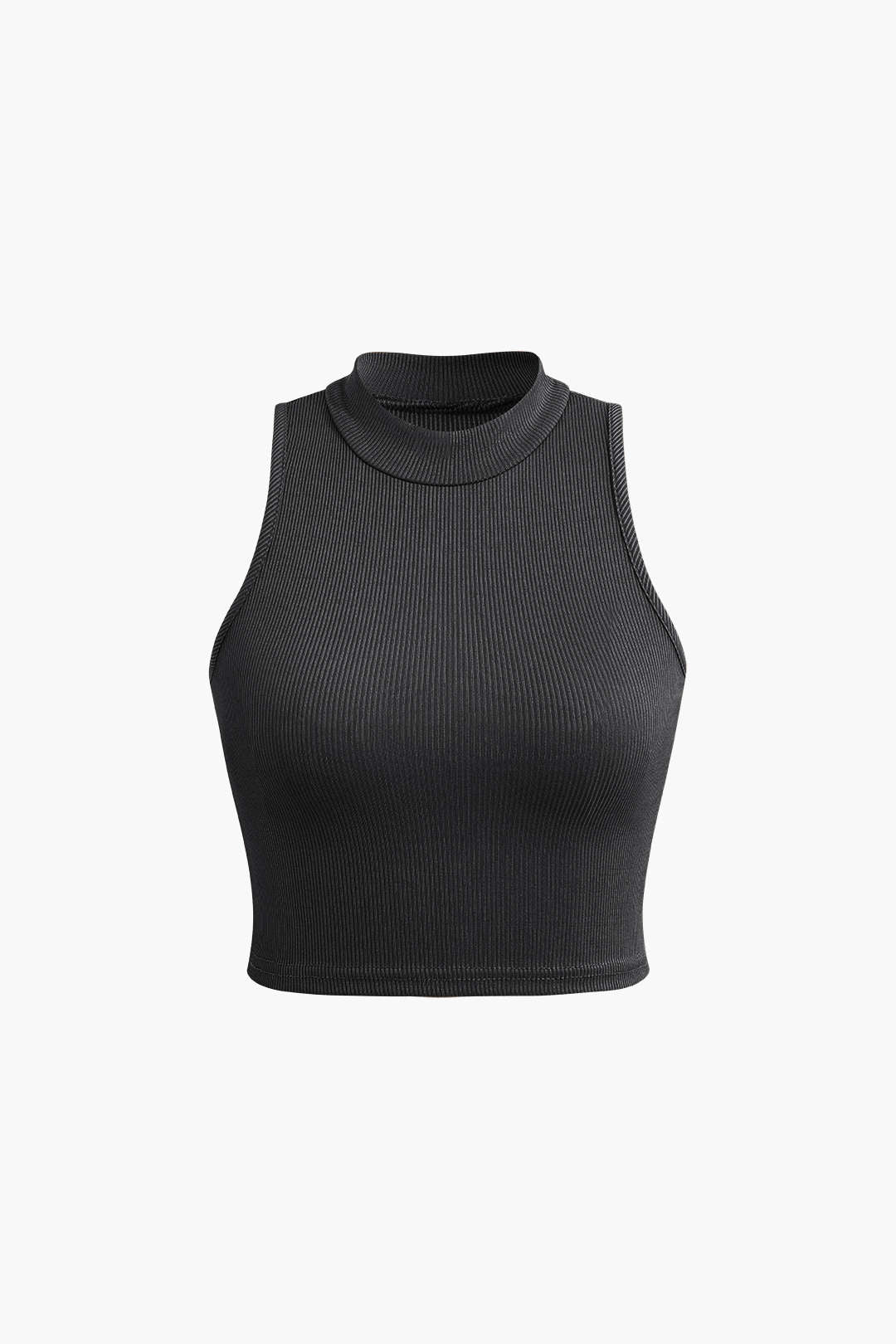 Solid Mock Neck Tank Top