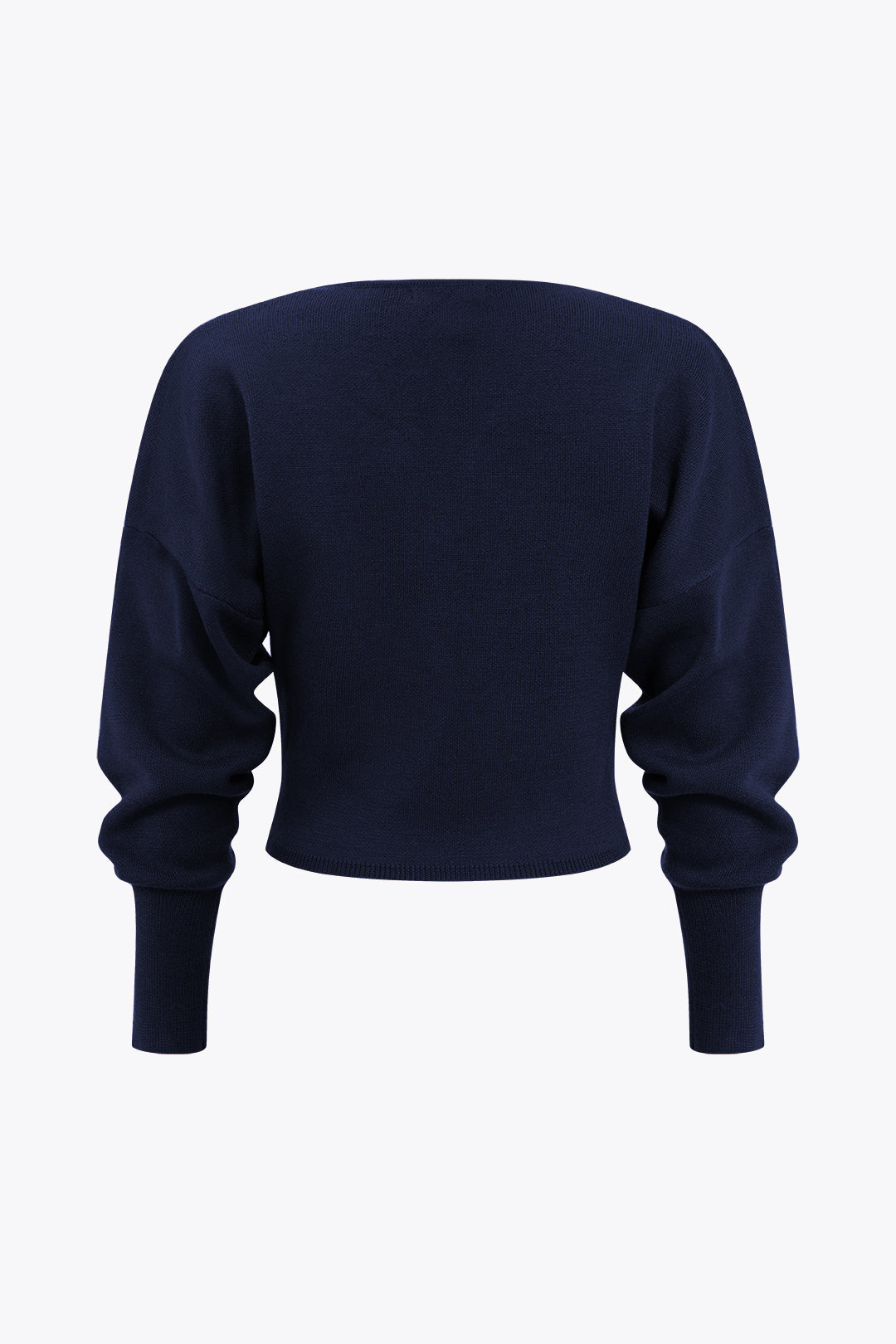 Basic Solid Knit Long-Sleeve Top