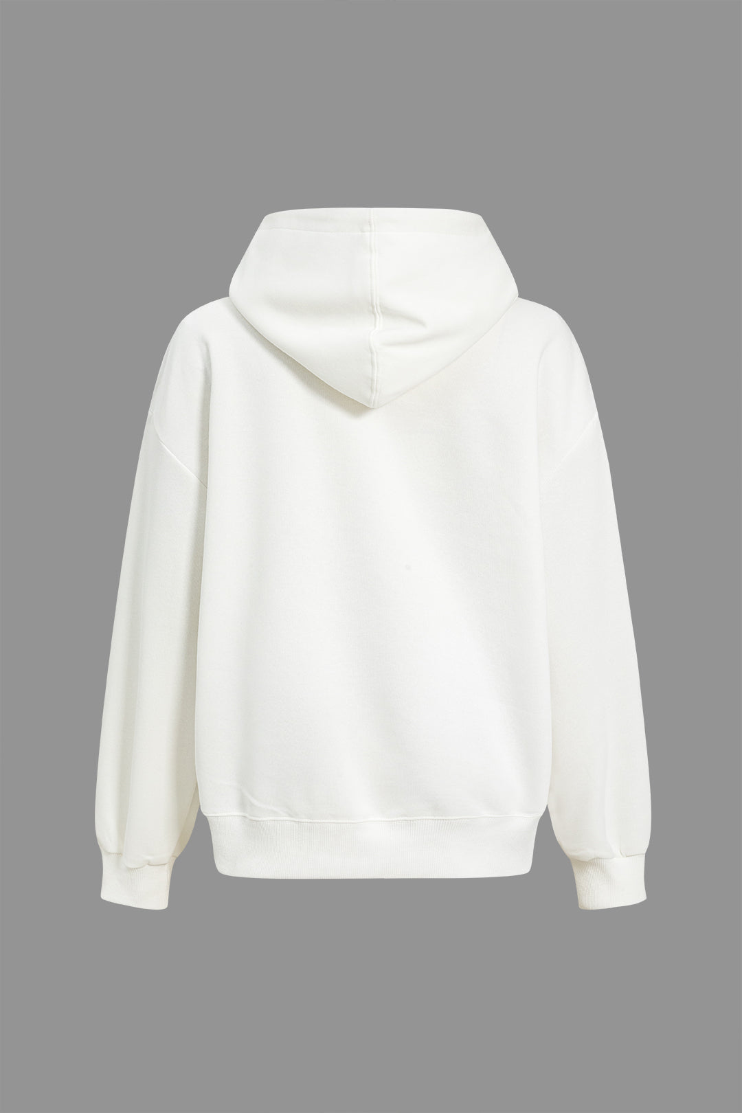 Letter Print Pocket Hoodie