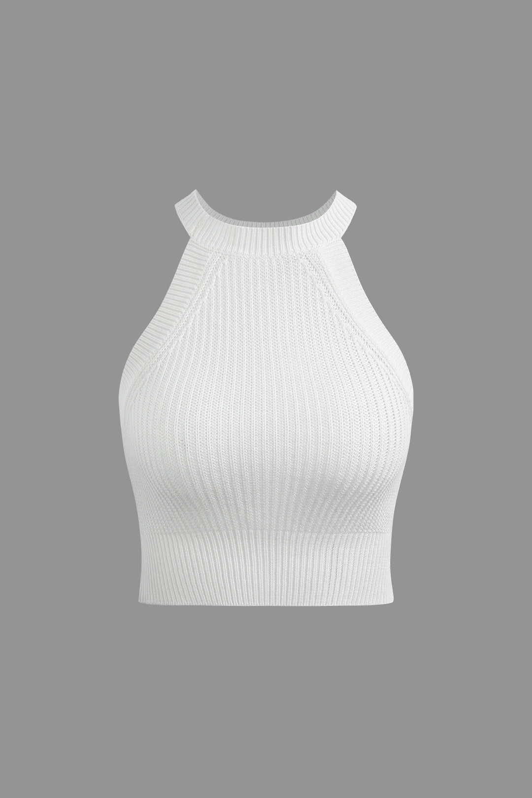 Knit Solid Crop Tank Top