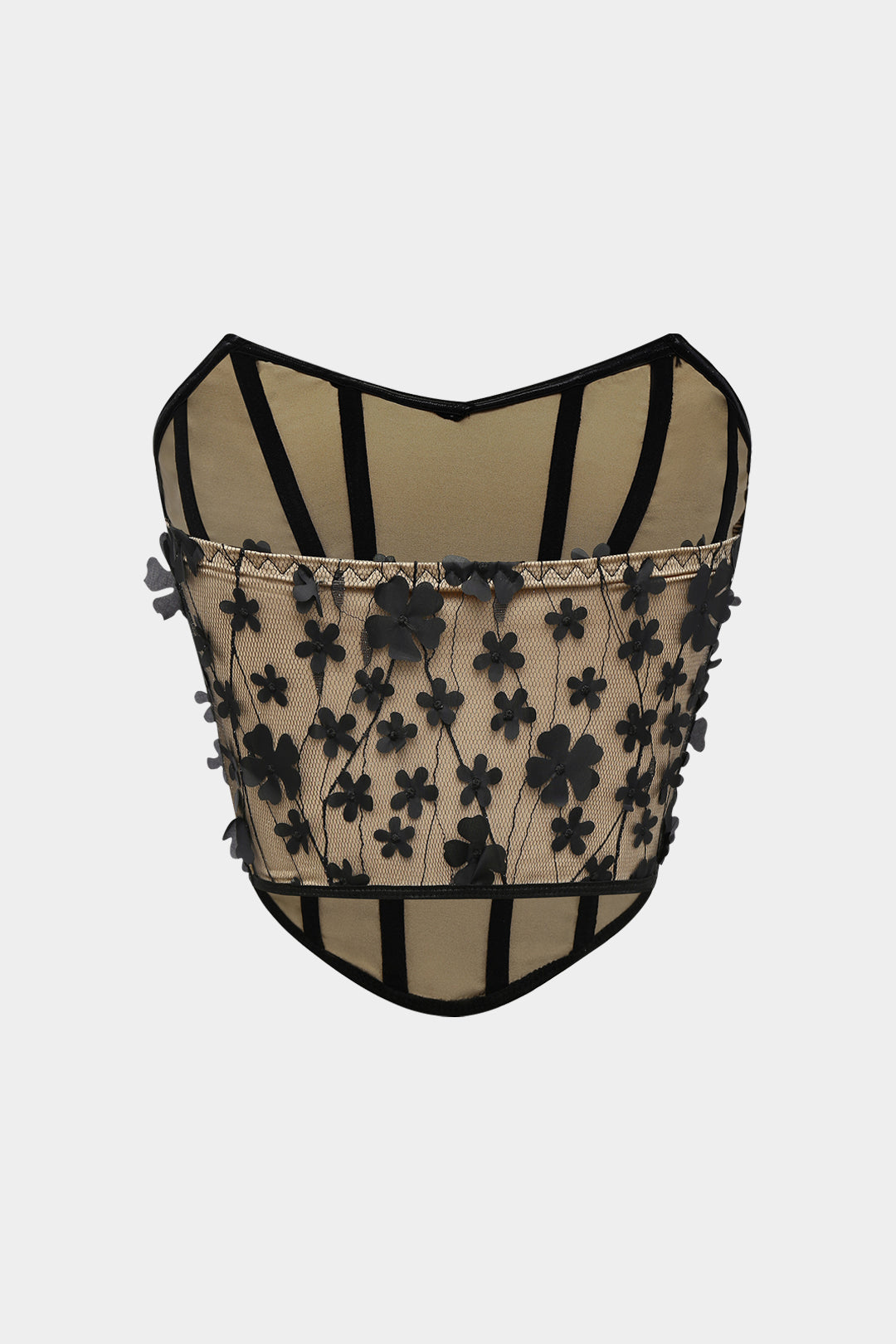 Applique Corset Tube Top