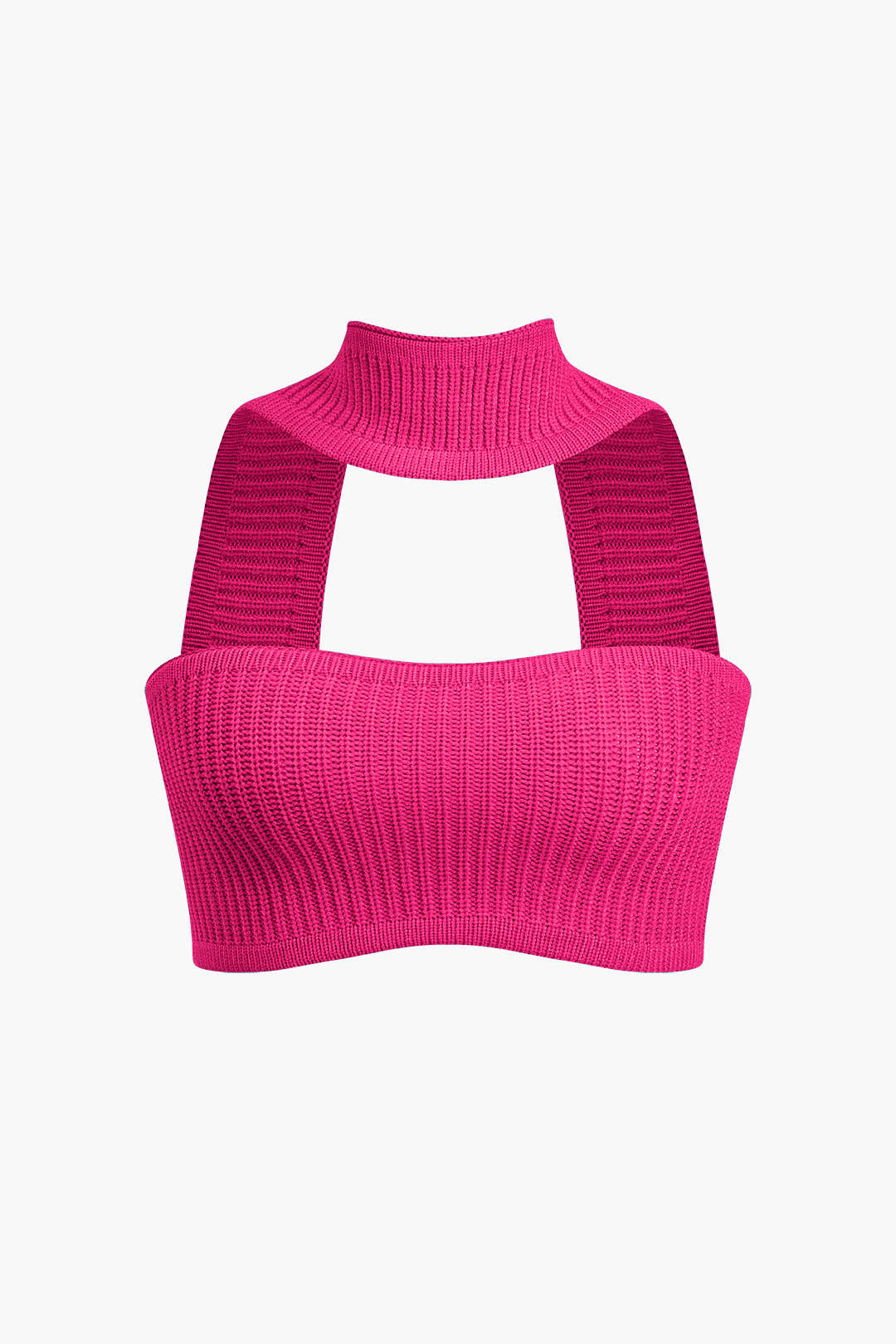 Basic Solid Ribbed Knit Crop Tank Top