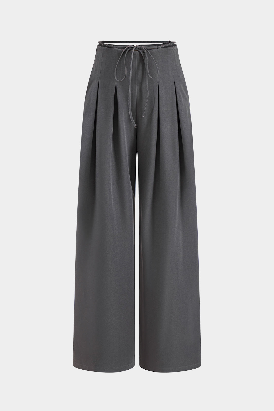 Tie Front Pleated Pocket Trousers