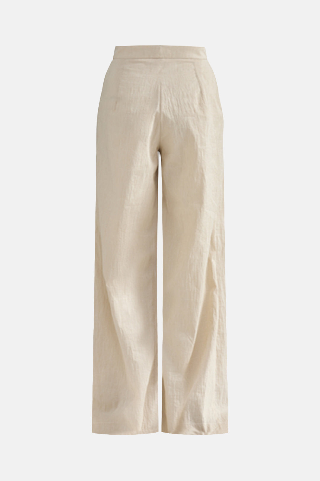 Linen Pleated Wide Leg Trousers