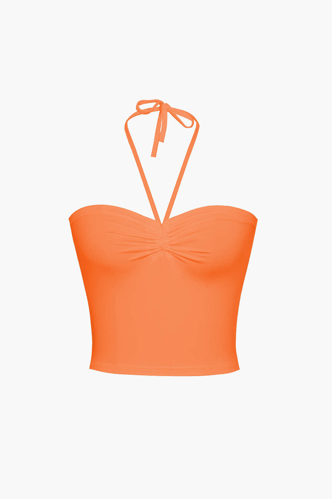 Basic Halter Neck Ruched Cami Top