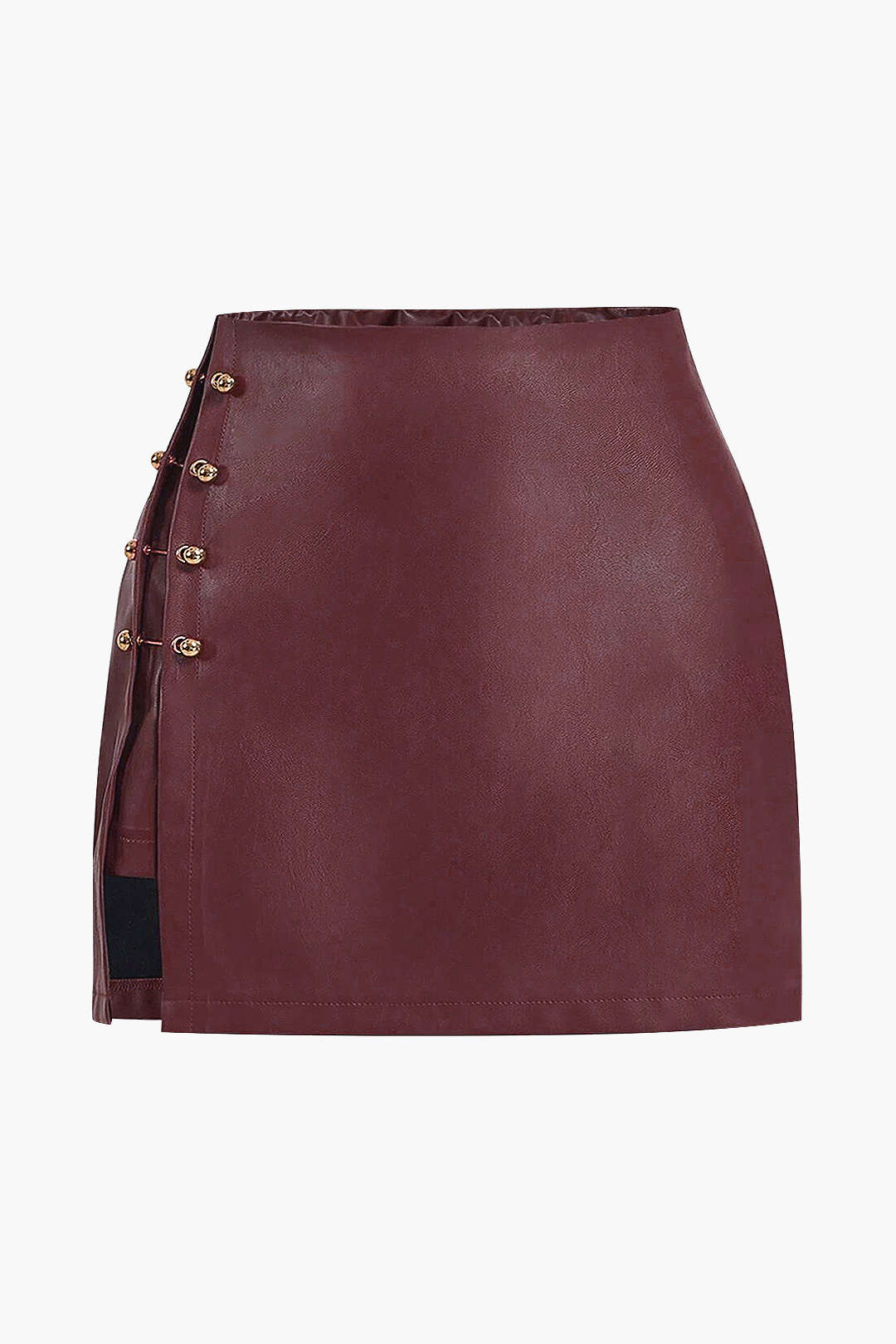 Plus Size Faux Leather Skirt