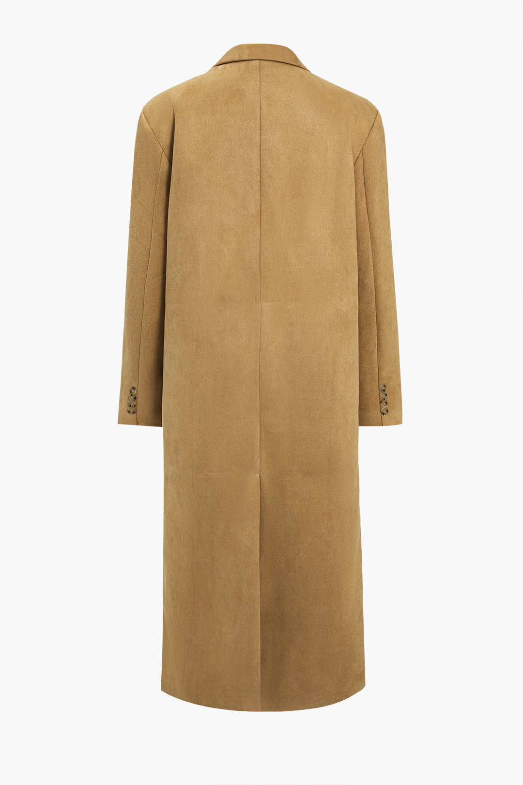 Suede Double-Breasted Coat