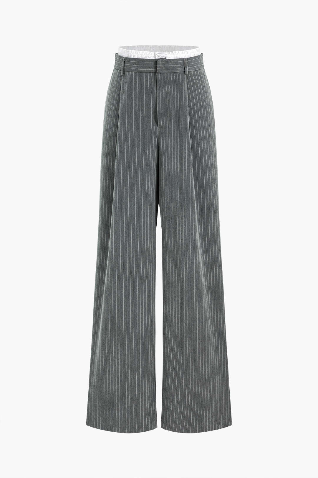 Stripes Print High Waist Trousers