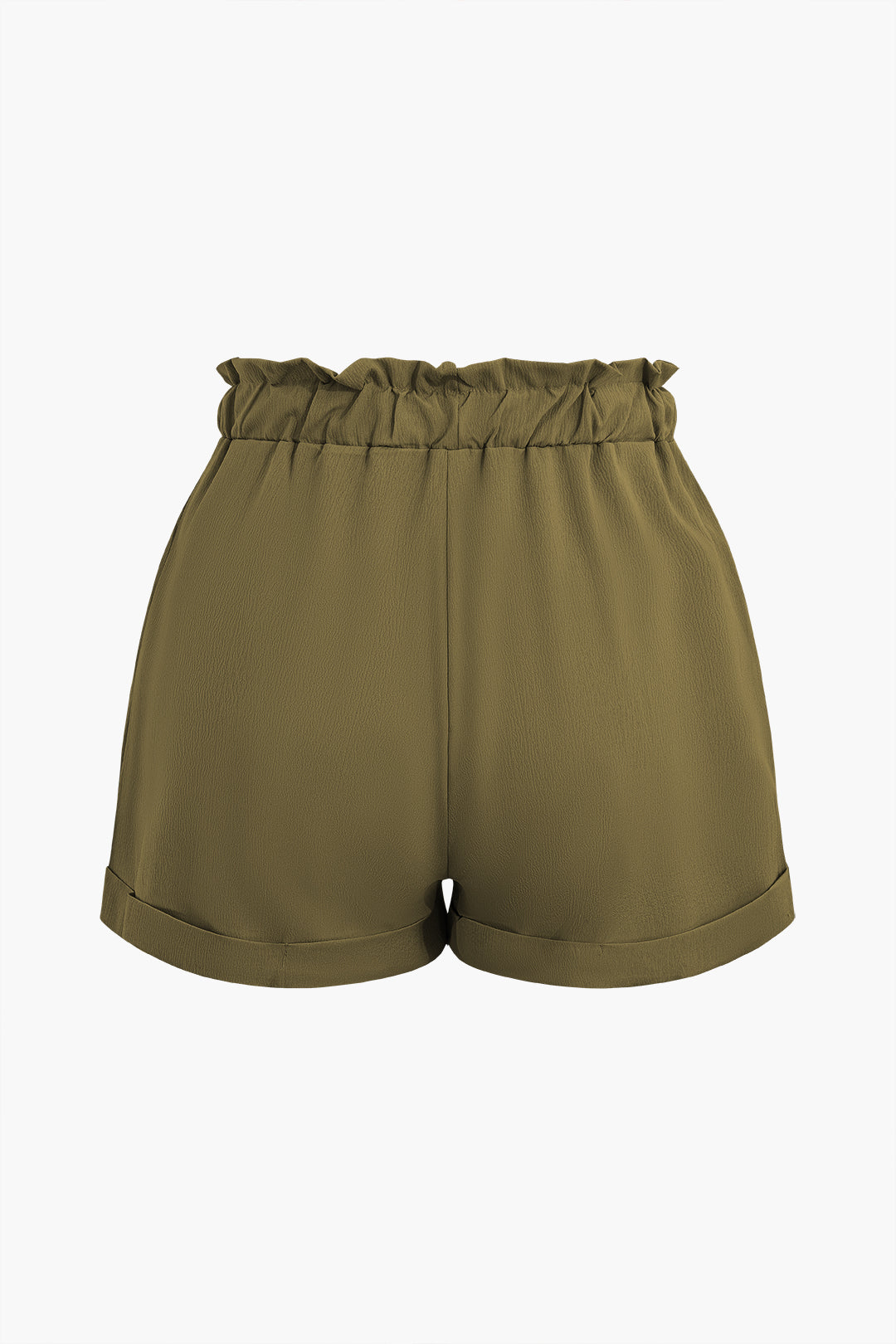 Drawstring Rolled Hem Shorts