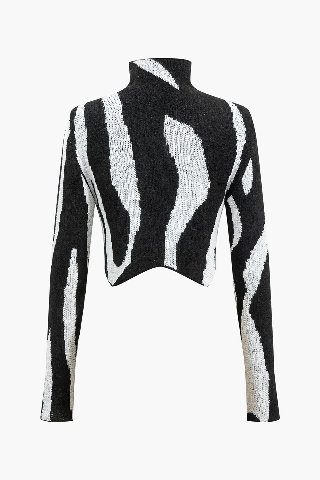 Contrast Sweater Long-Sleeve Top