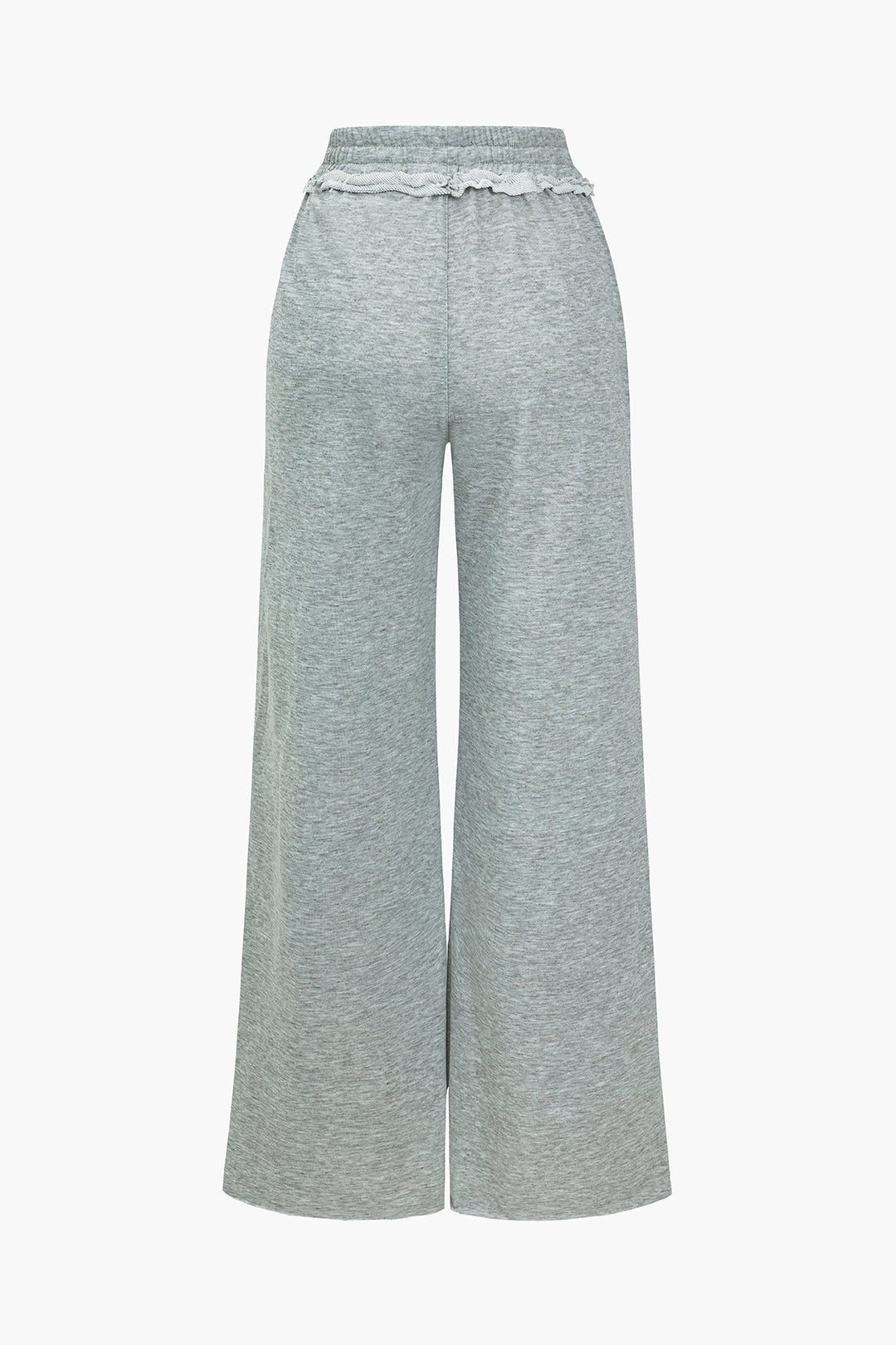 Solid Pocket Wide Leg Trousers