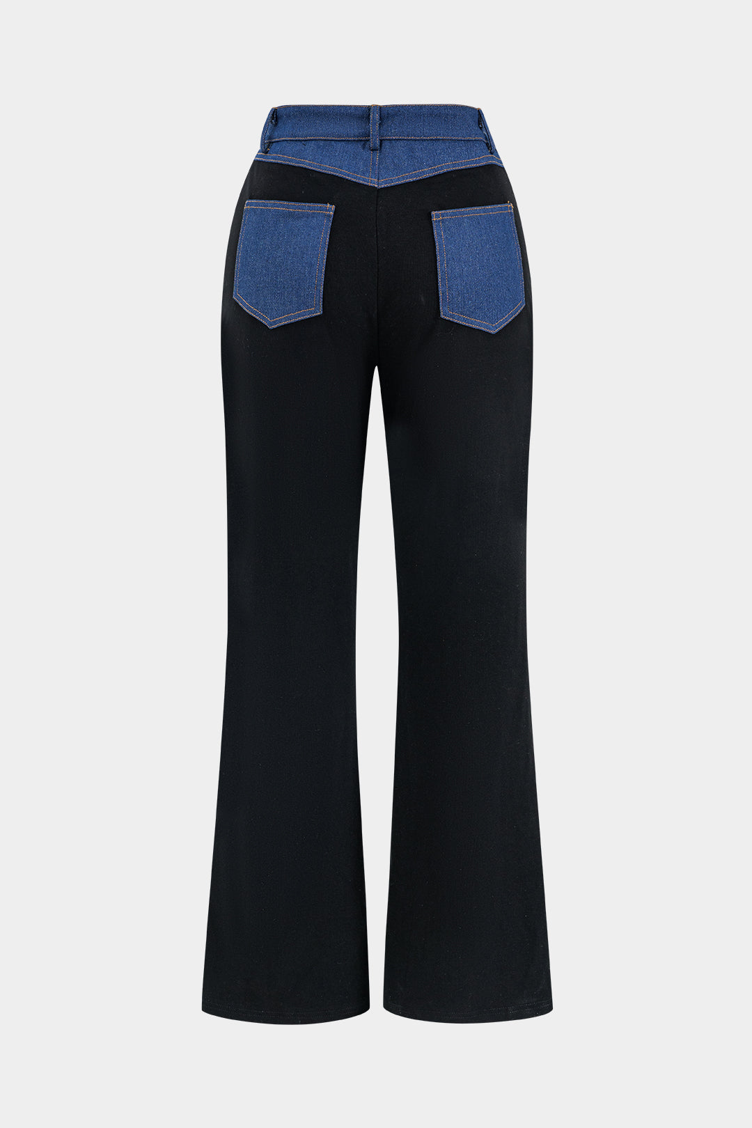 Denim Patchwork Pocket Trousers