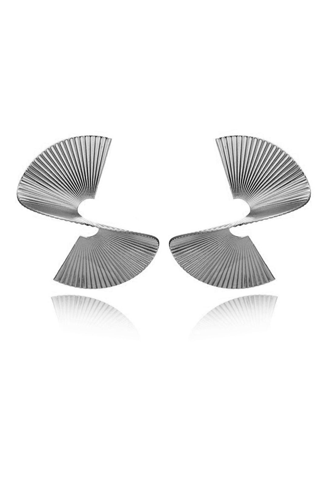 Pleated Metal Earrings