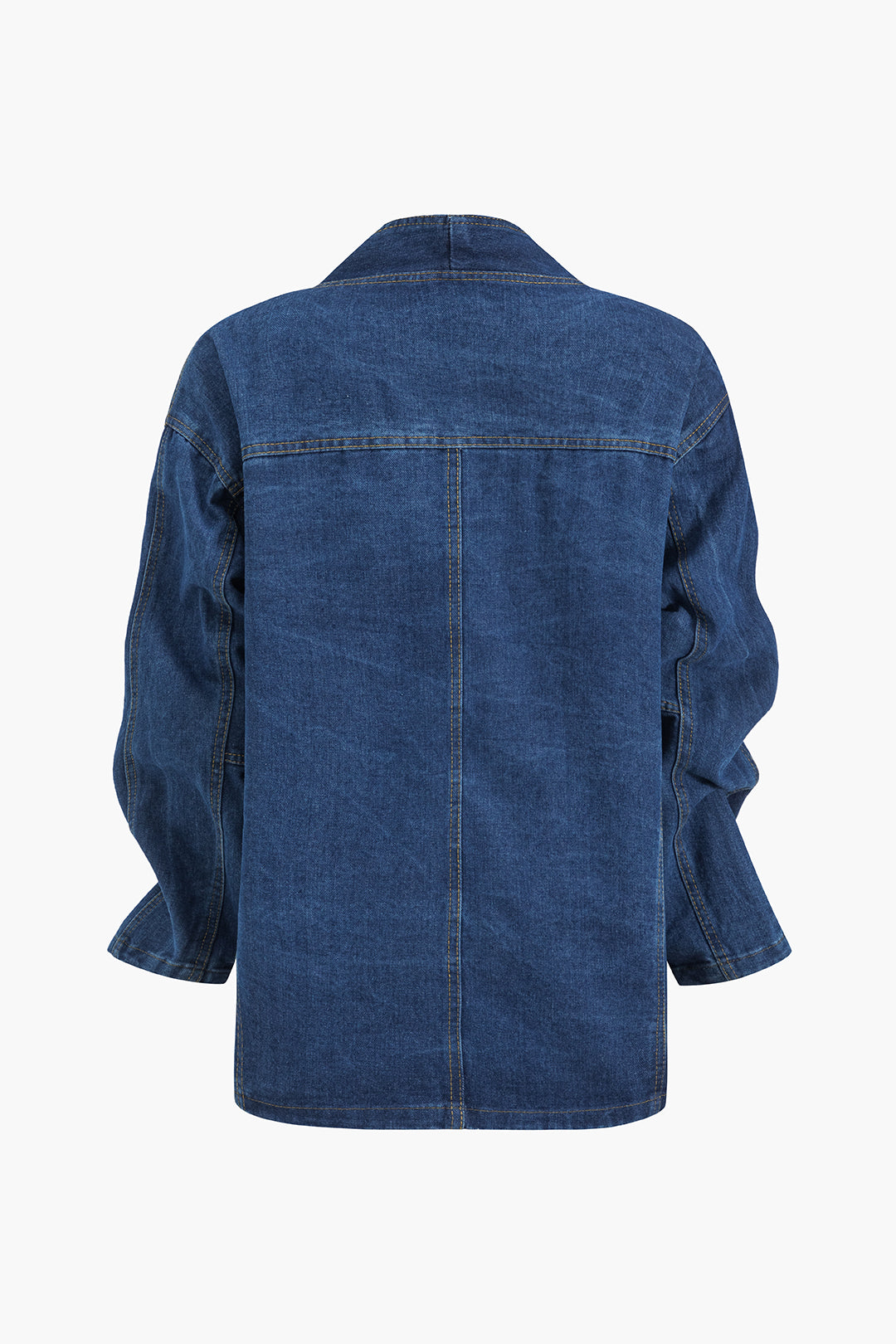 Denim Button Pocket Long Sleeve Outerwear