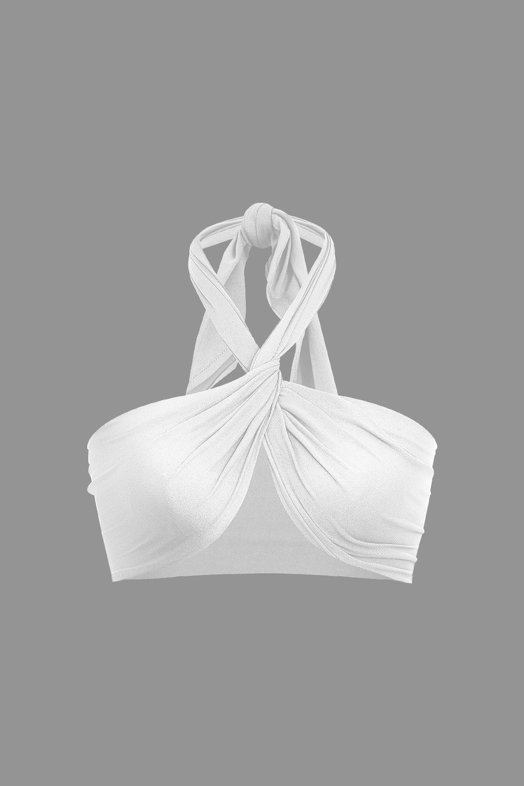 Twist Halter Knot Crop Tube Top