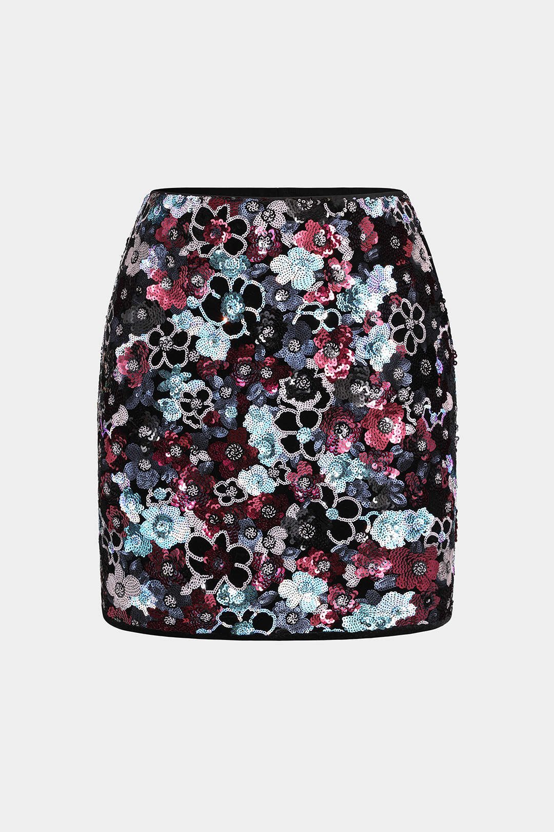 Sequin  Embroidery Velvet Skort