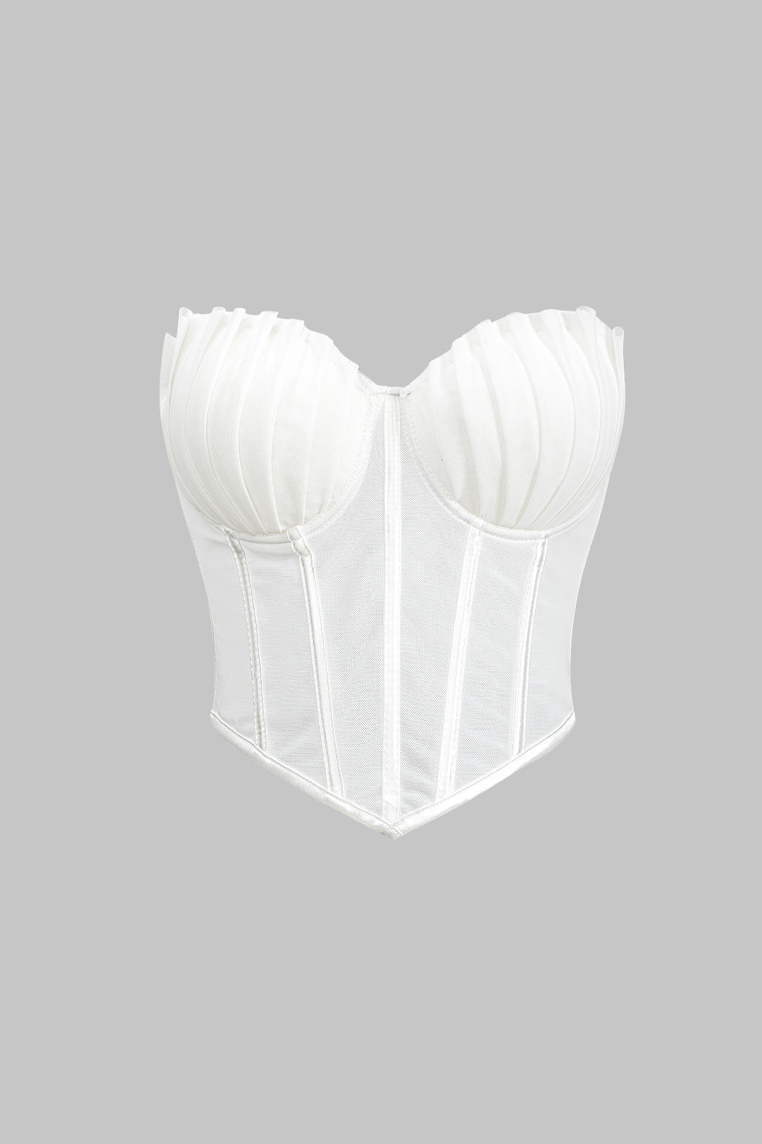 Mesh Corset Waist Bustier Tube Top