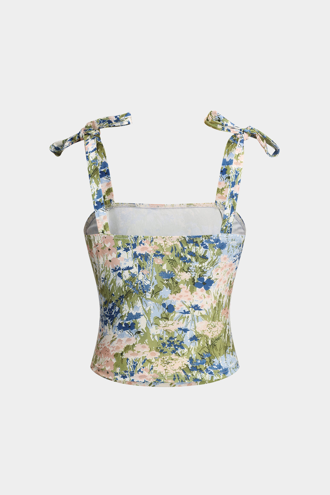 Floral Print Tie Up Slip Cami Top