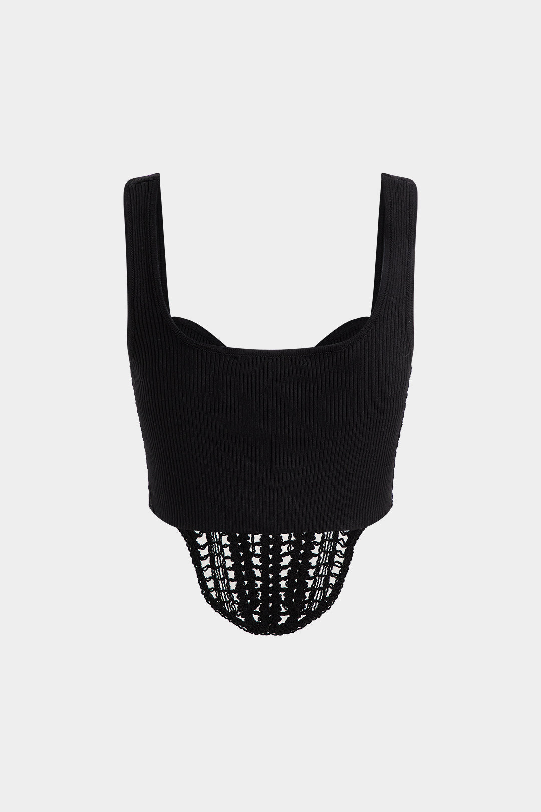 Knitted Cut Out Bustier Tank Top