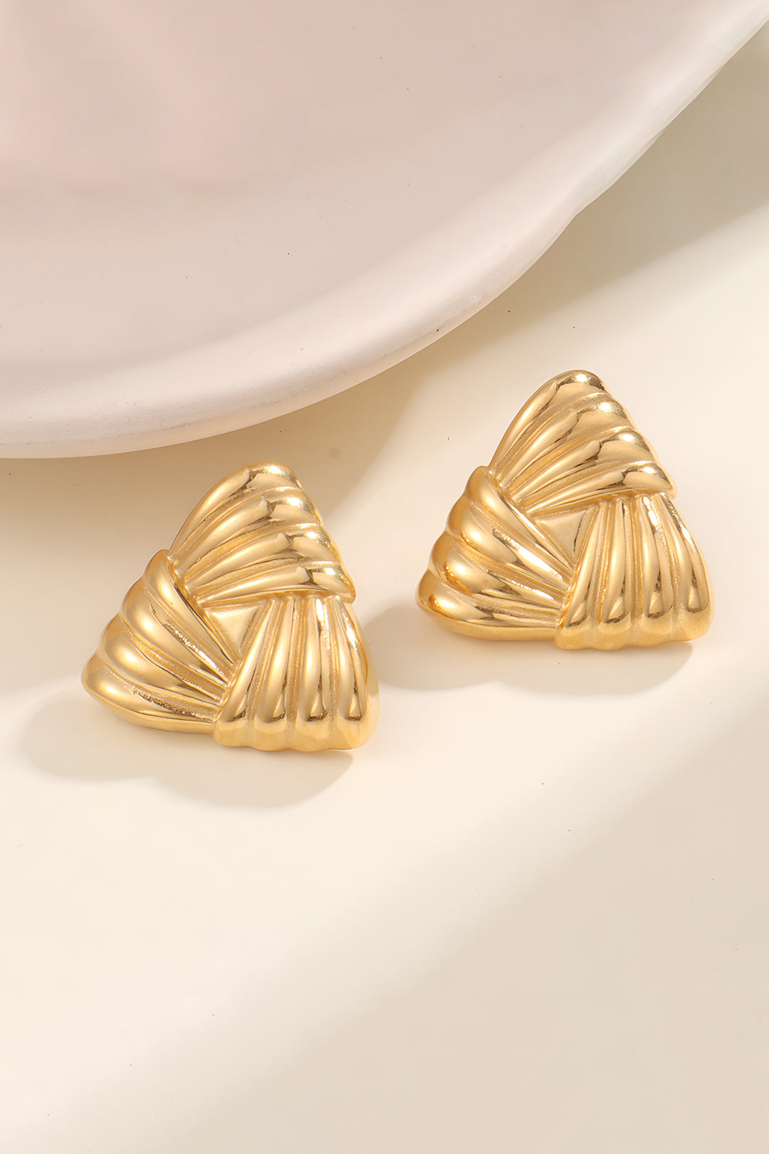 Triangle Ruffled Earring