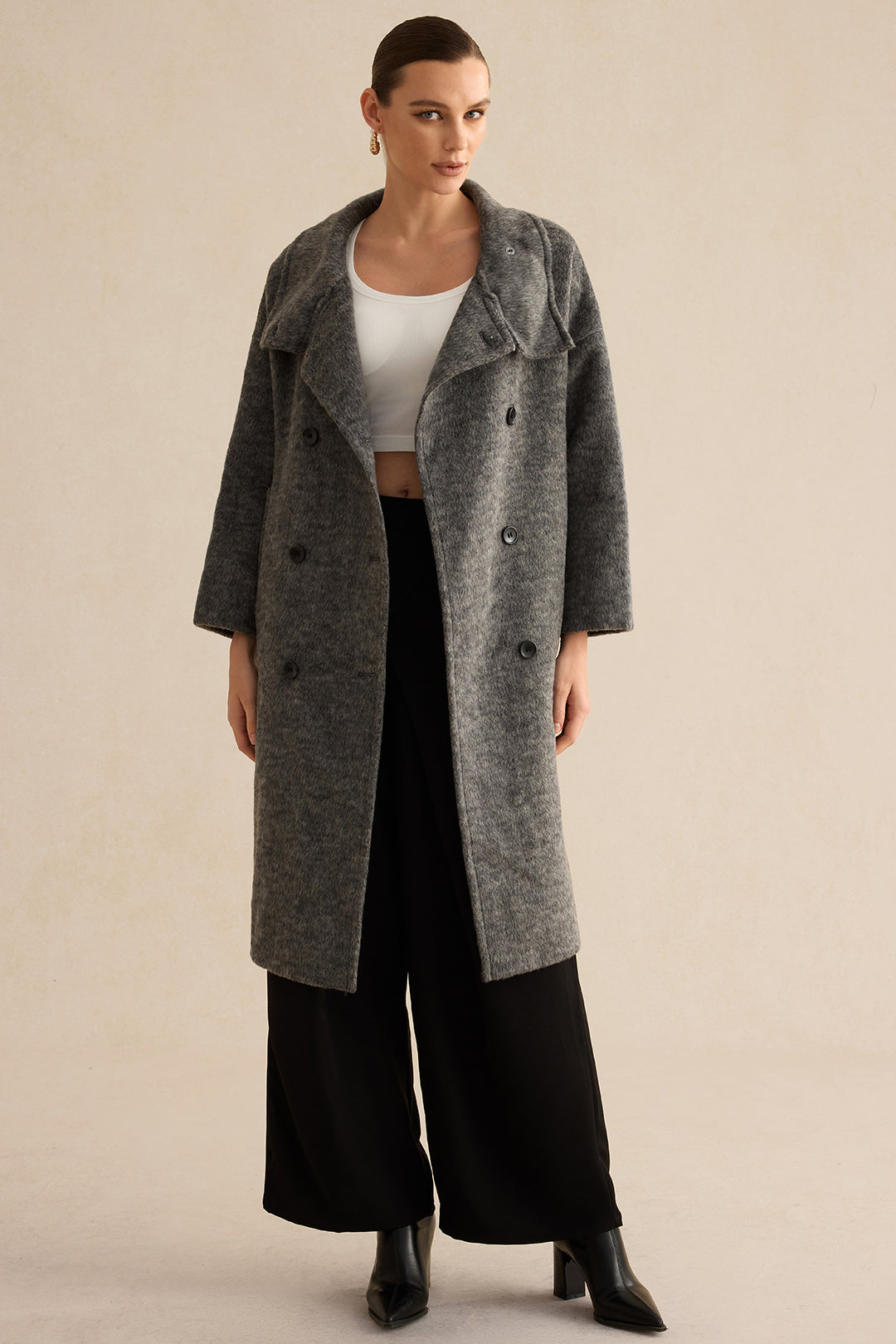 100% Wool Pocket Coat