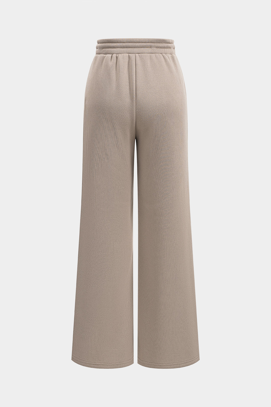 Drawstrings Zipper Wide Leg Trousers