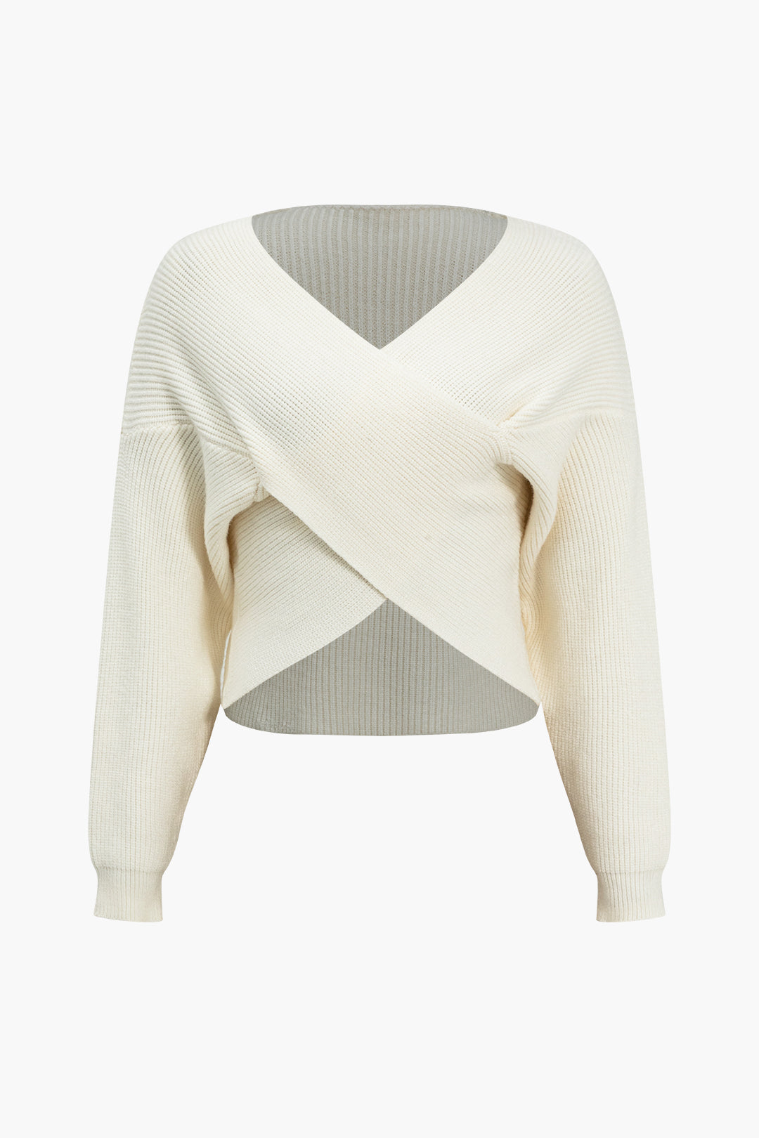 Sweater Crossed Long-Sleeve Top