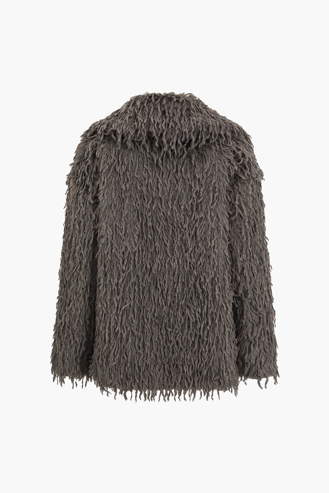 Fringe Faux Fur Coat