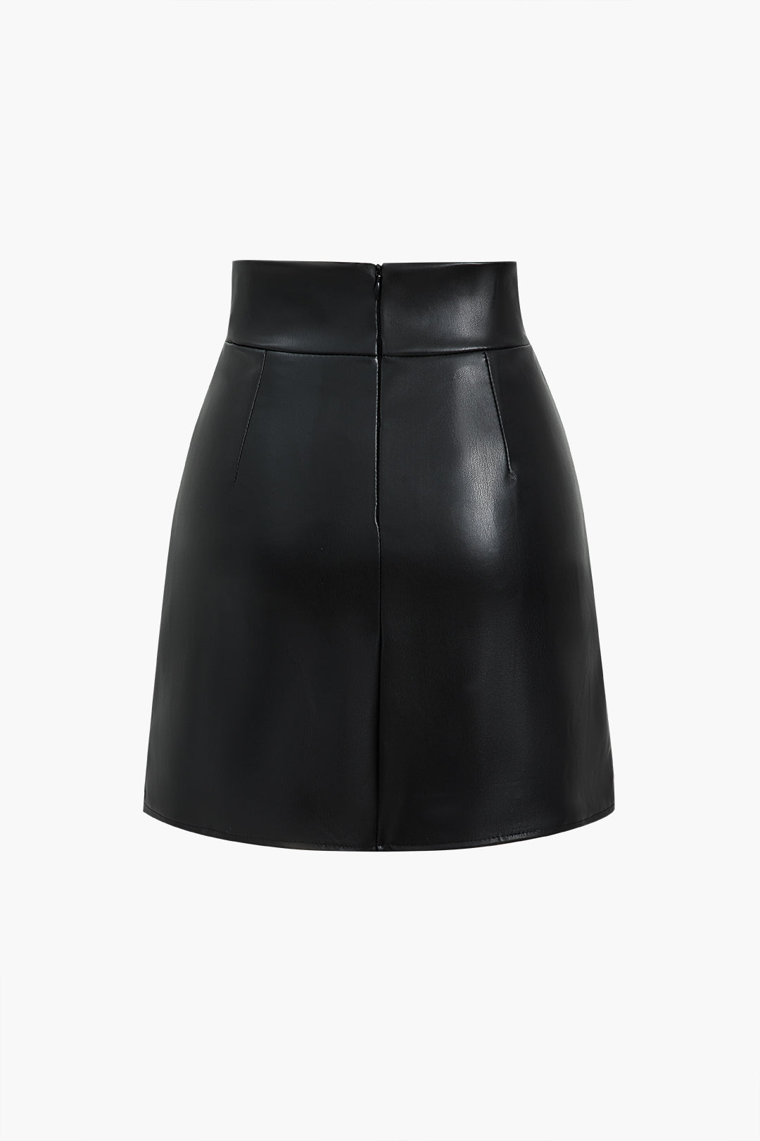 Asymmetrical Faux Leather Skirt