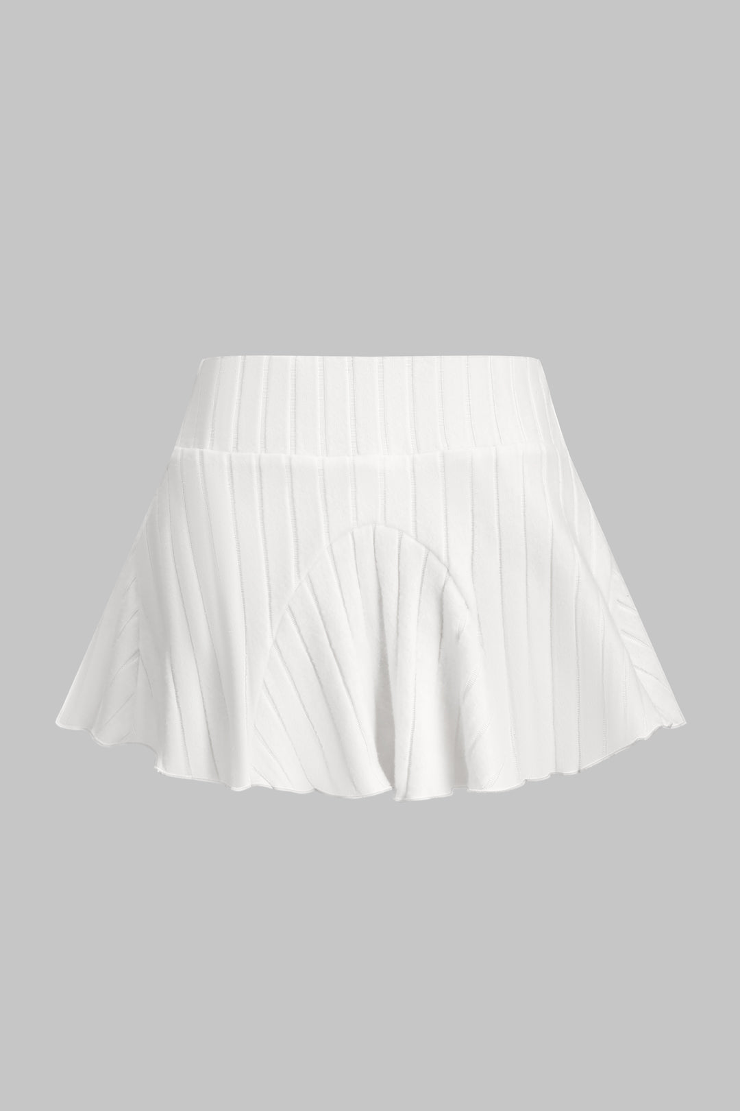 Ruffle Puff Hem Skirt