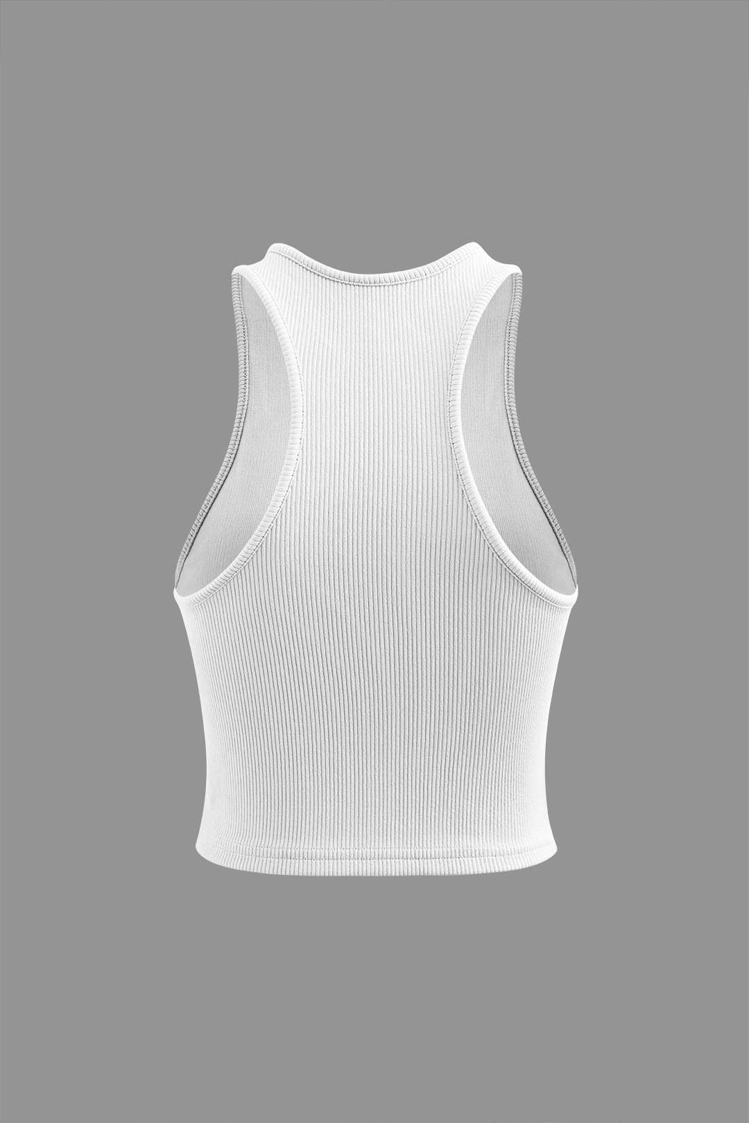 Basic Rib Seam-detail Sleeveless Tank Top