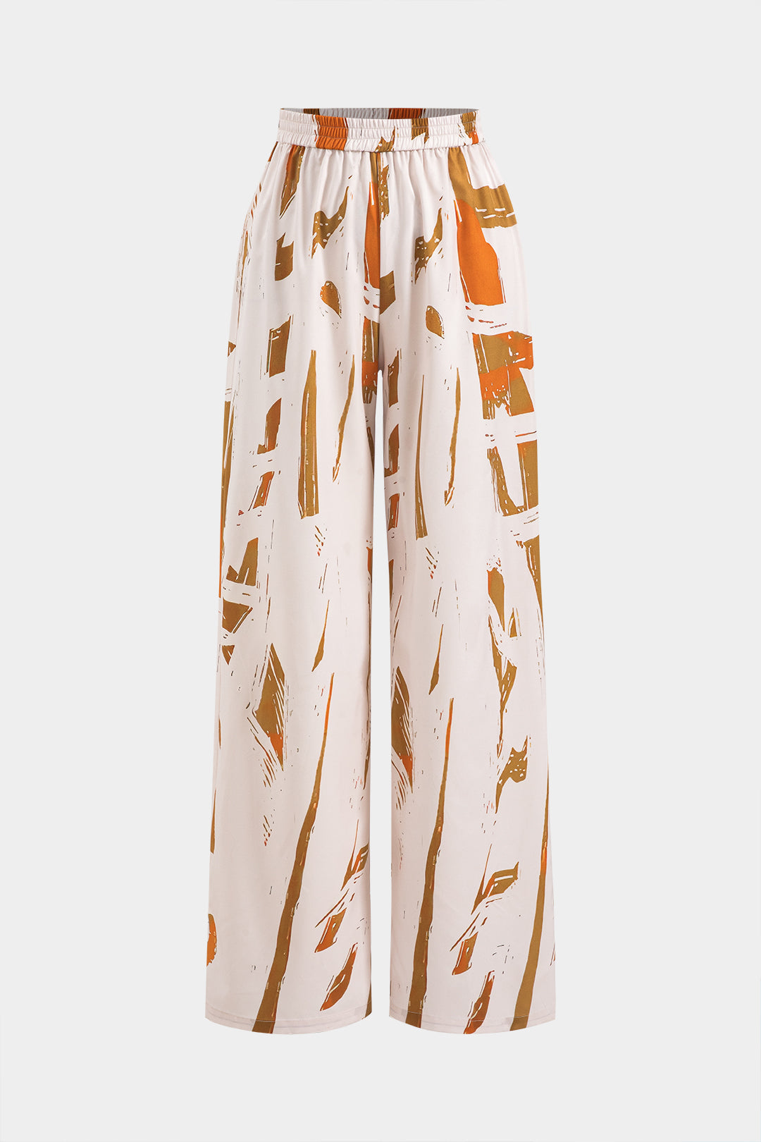 Abstract Print High Waist Trousers