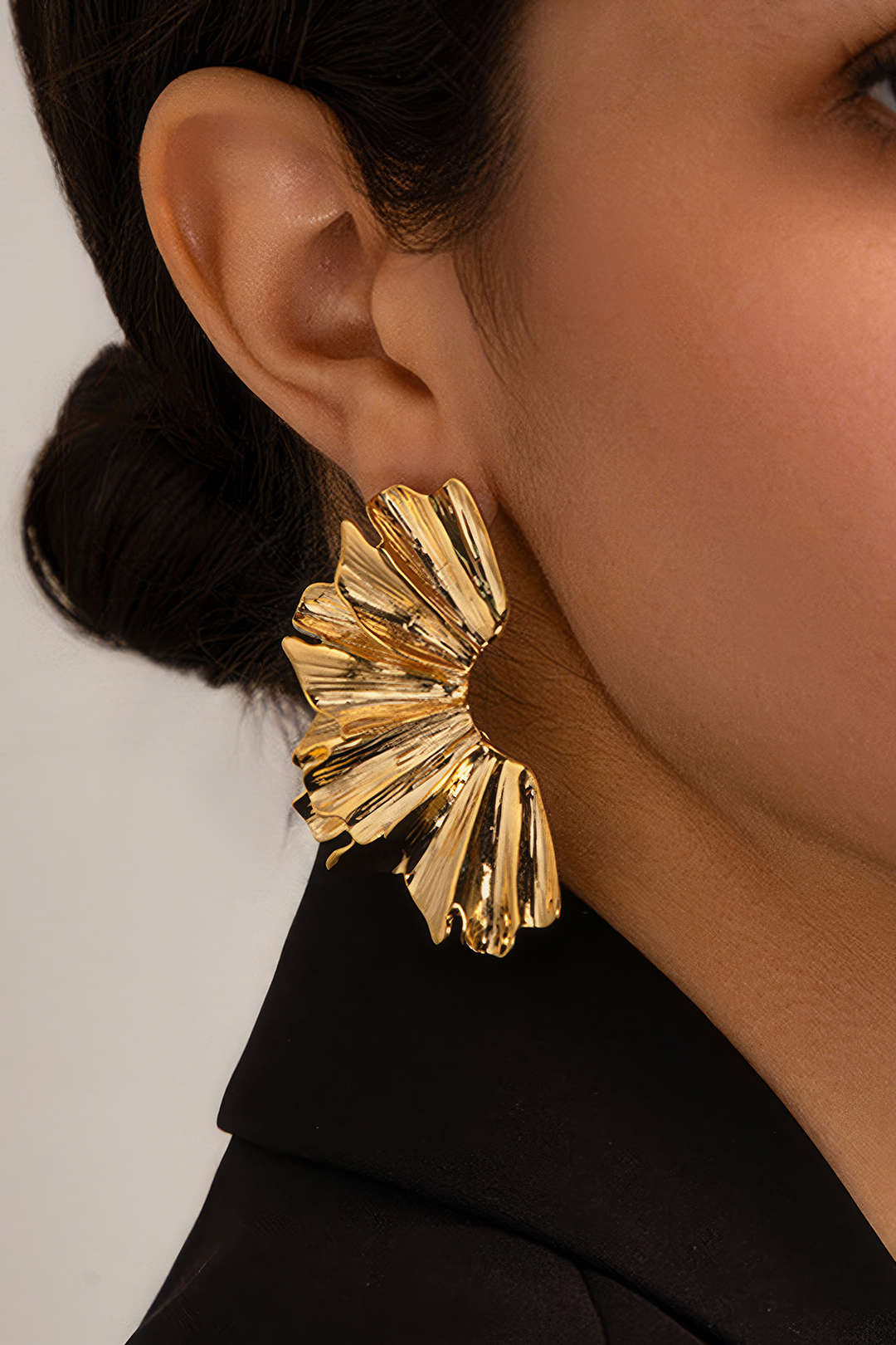 Ruched Metal Earrings