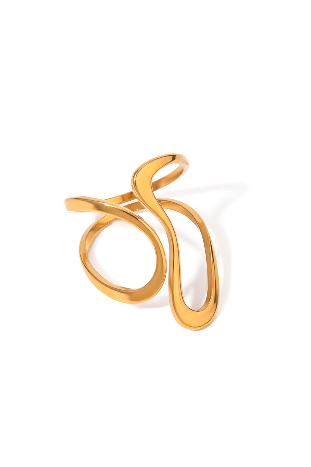 Twisted Shaped Open Ring