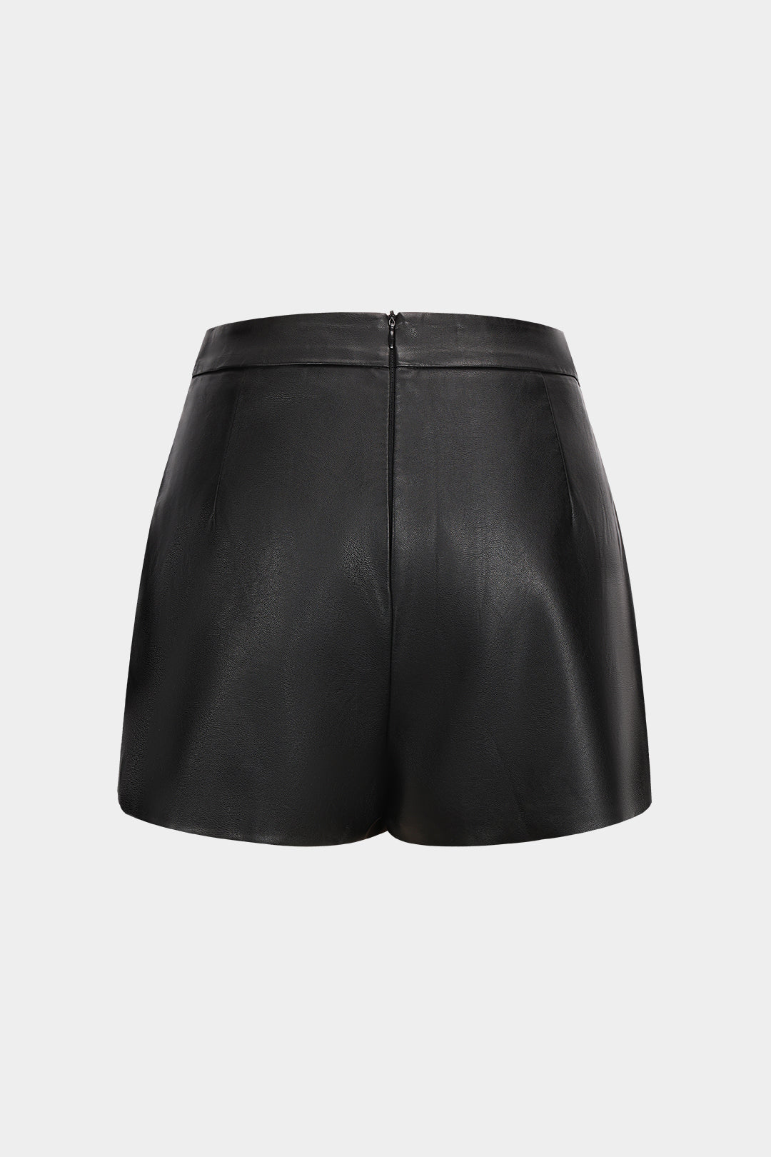 Faux Leather High Waist Skort