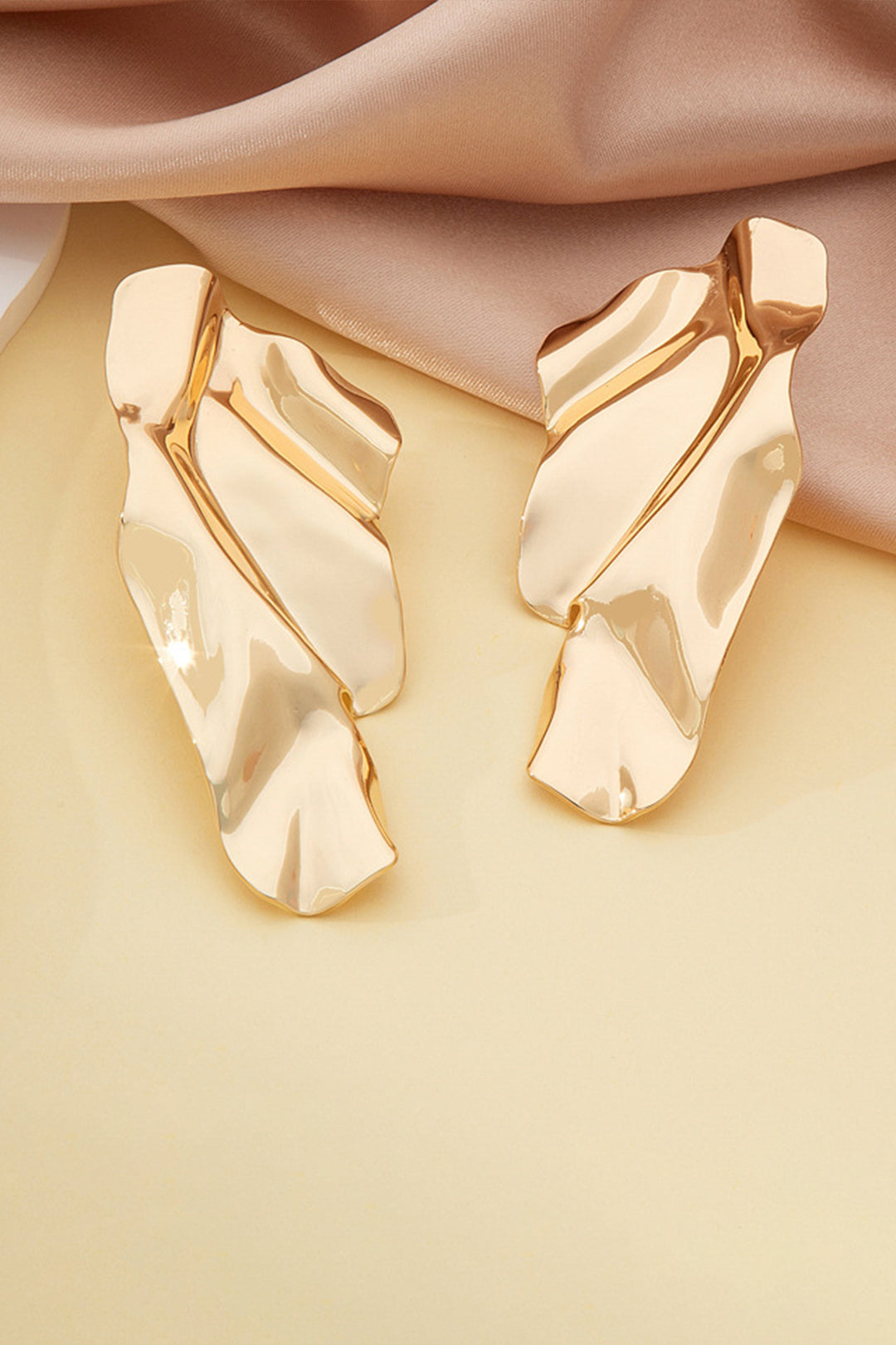 Metallic Exaggerated Wing Earrings