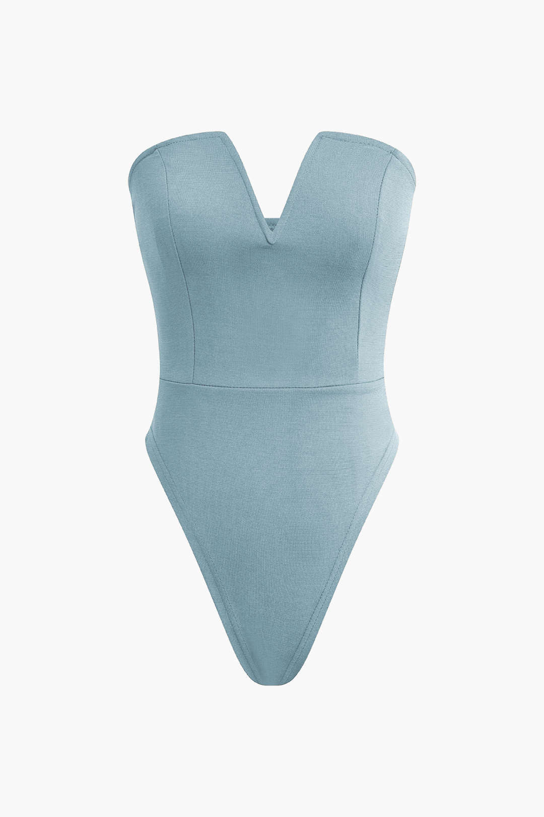 Basic V-neck Strapless Bodysuit