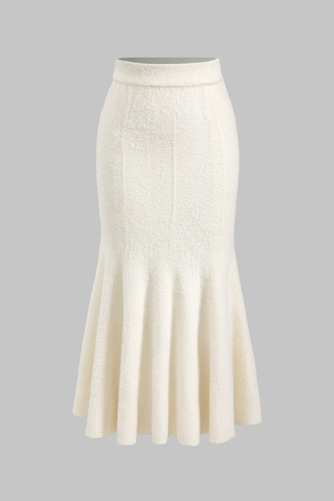 Knitted Pleated High Waist Mermaid Skirt