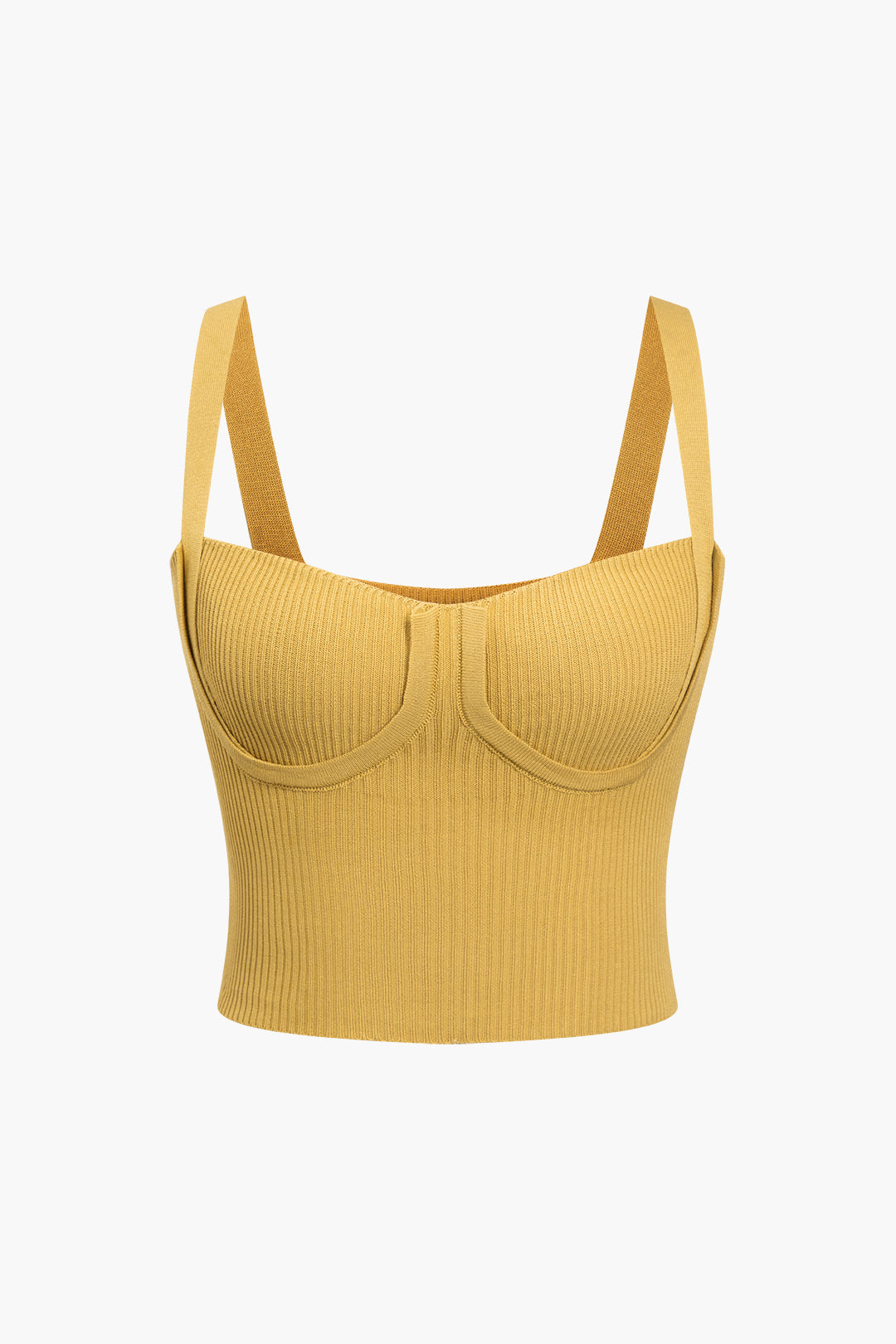 Knit Backless Bustier Slip Tank Top