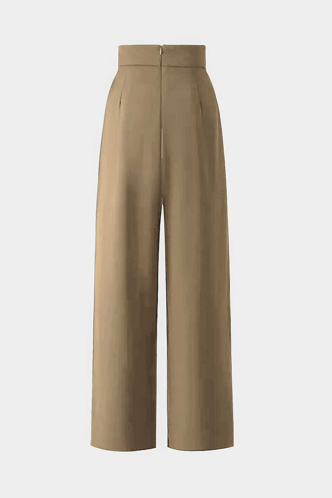 Metallic Pocket Crossed High Waist Wide Leg Trousers