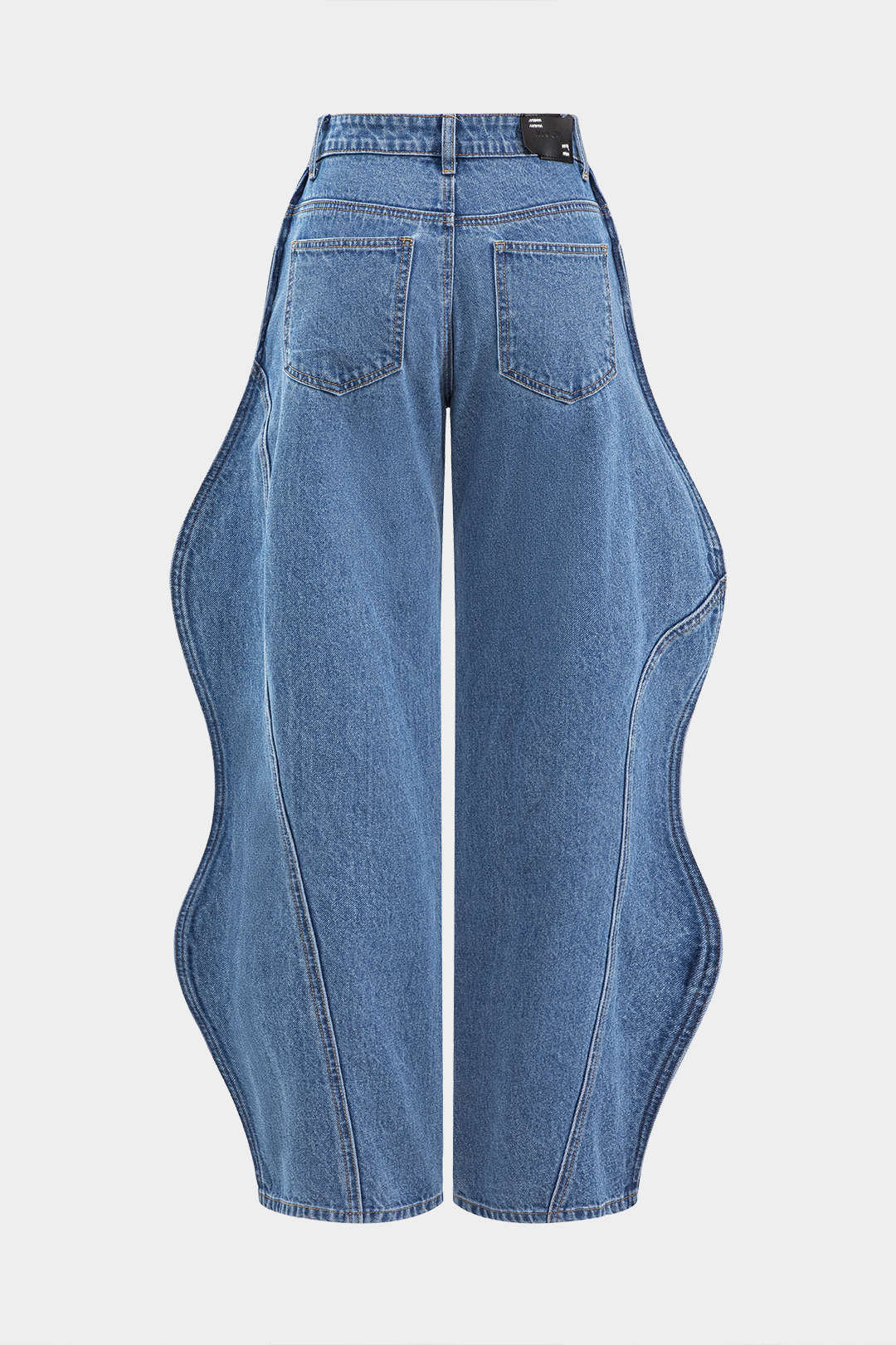 Wave Leg High Waist Jeans