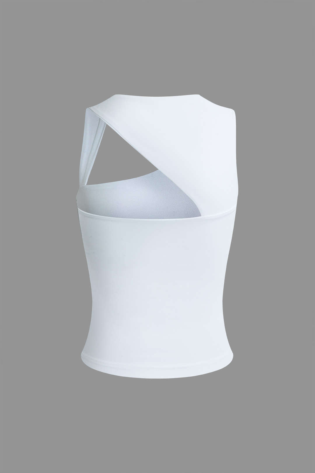 Basic Asymmetrical Cut Out Tank Top